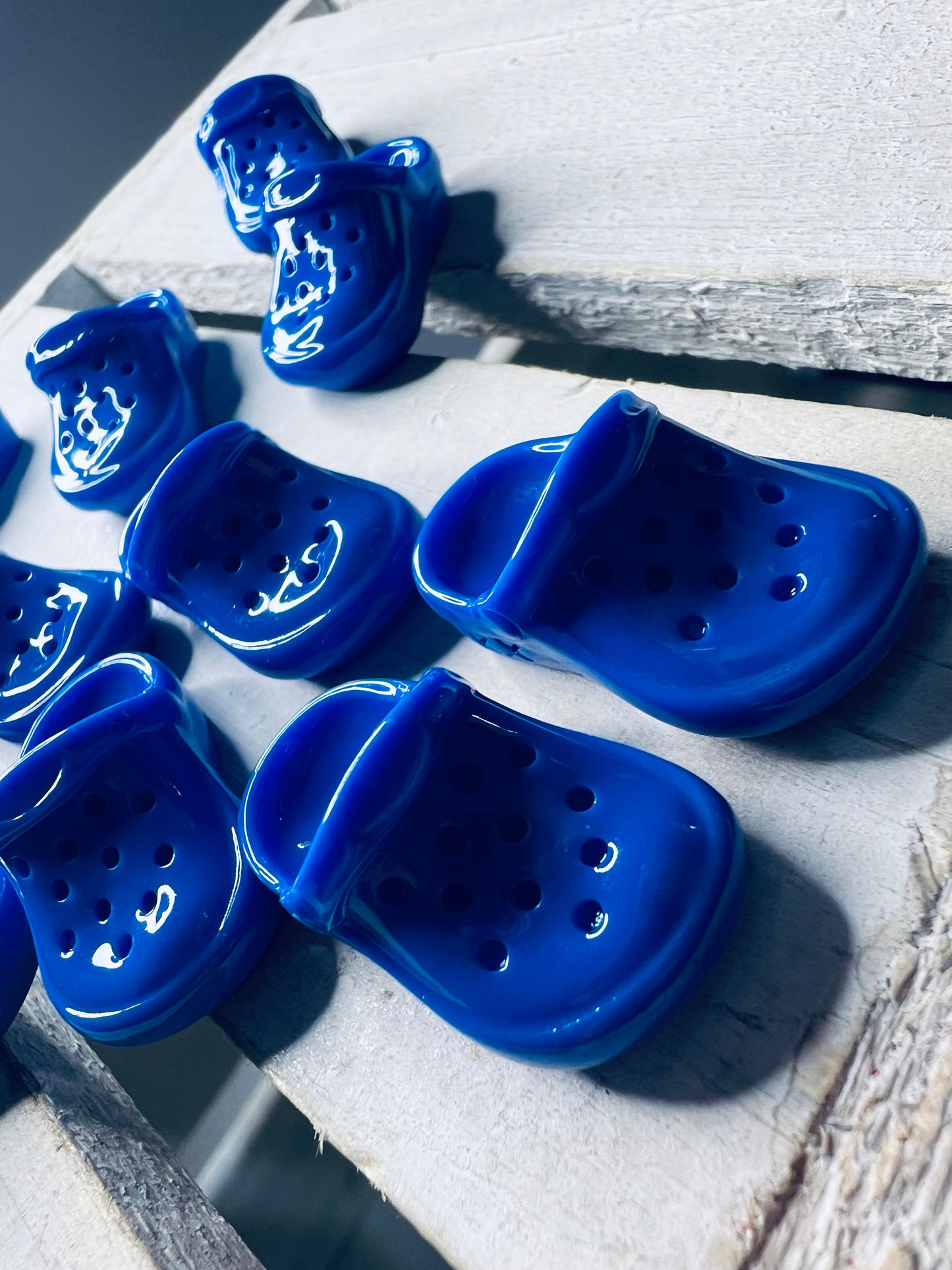 Miniature Croc Shoe Trinkets Clothing Minis Visual Schedule Dressed Speech Therapy Mini Objects  Trinkets Doodads Blue Croc Miniature