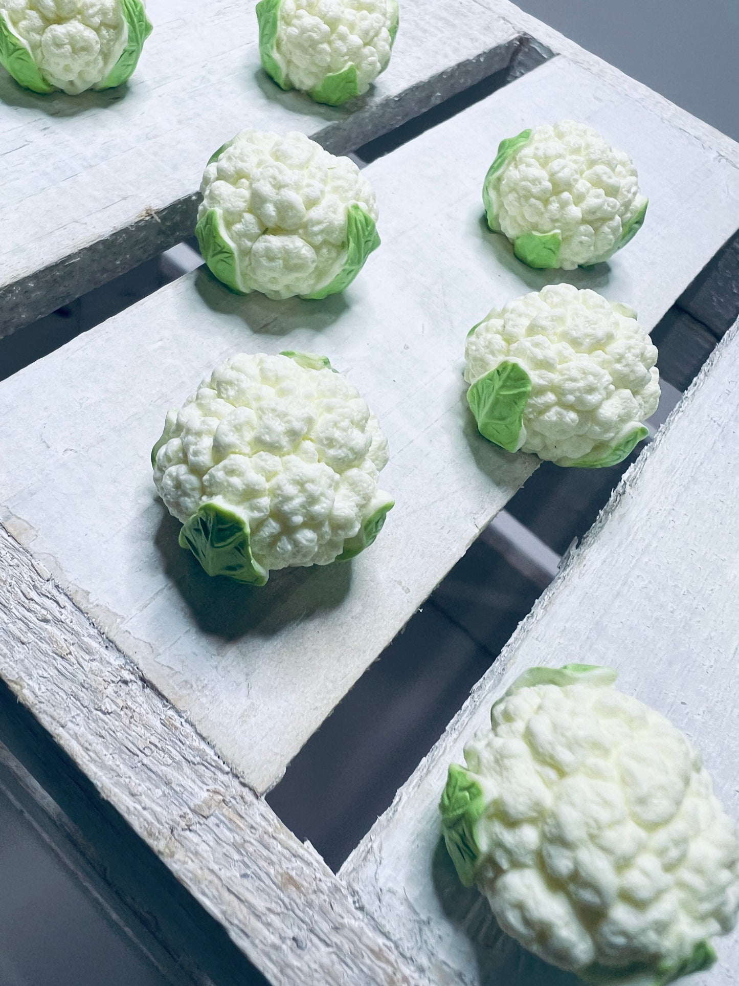 Miniature CAULIFLOWER Trinket Mini Objects Speech Therapy Veggie Minis Resin Cauliflower