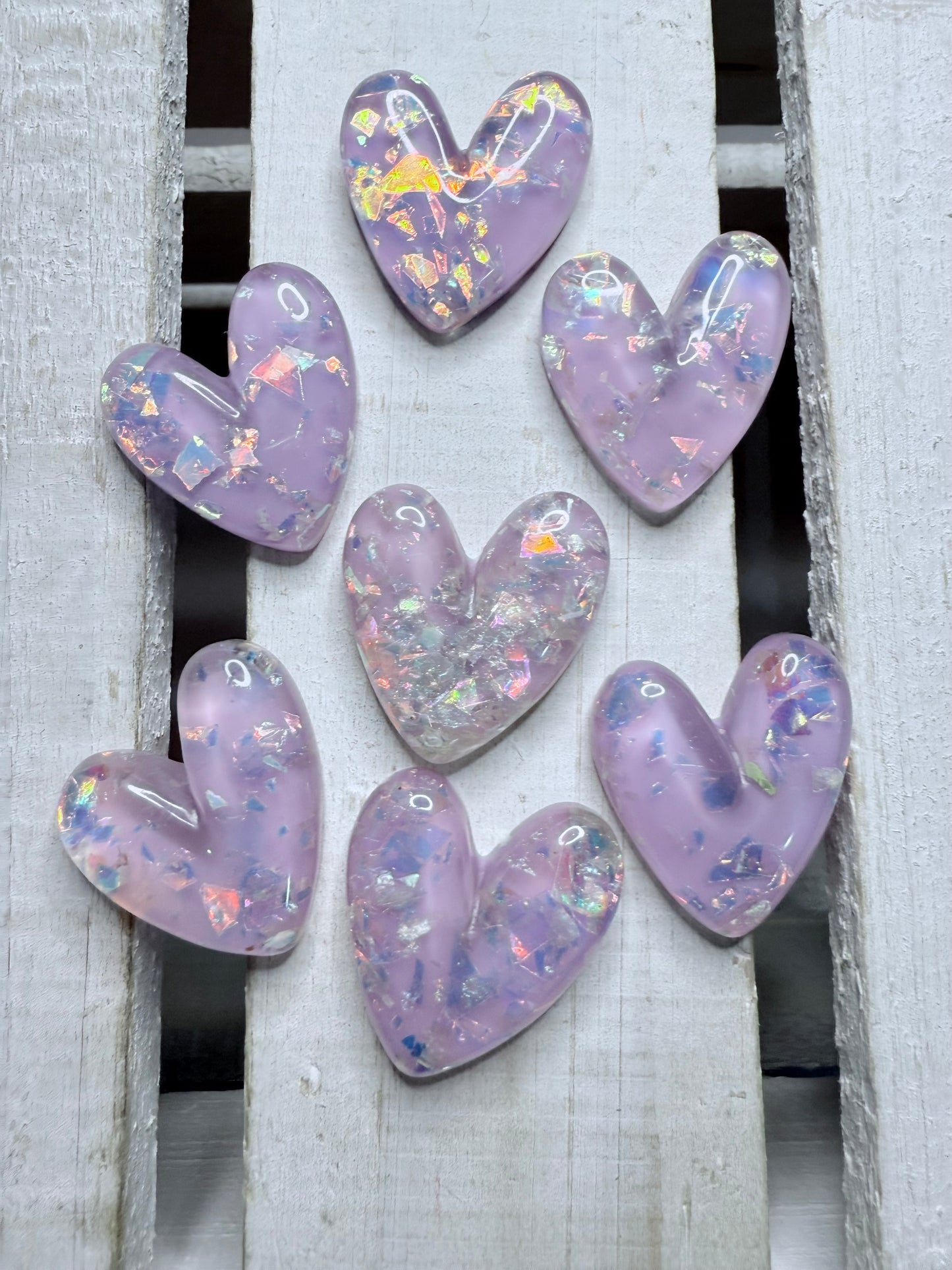 Purple Heart Trinket Mini Sparkly Heart Mini Objects for Speech Therapy Trinkets  Doodads Pocket Hug Heart