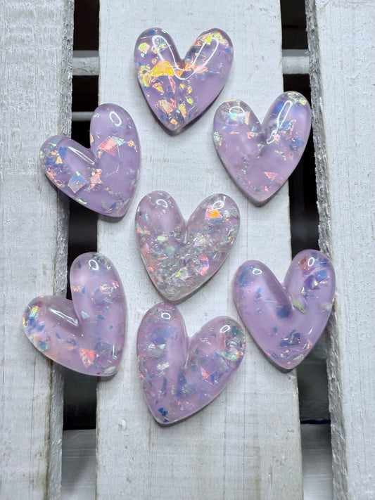 Purple Heart Trinket Mini Sparkly Heart Mini Objects for Speech Therapy Trinkets  Doodads Pocket Hug Heart