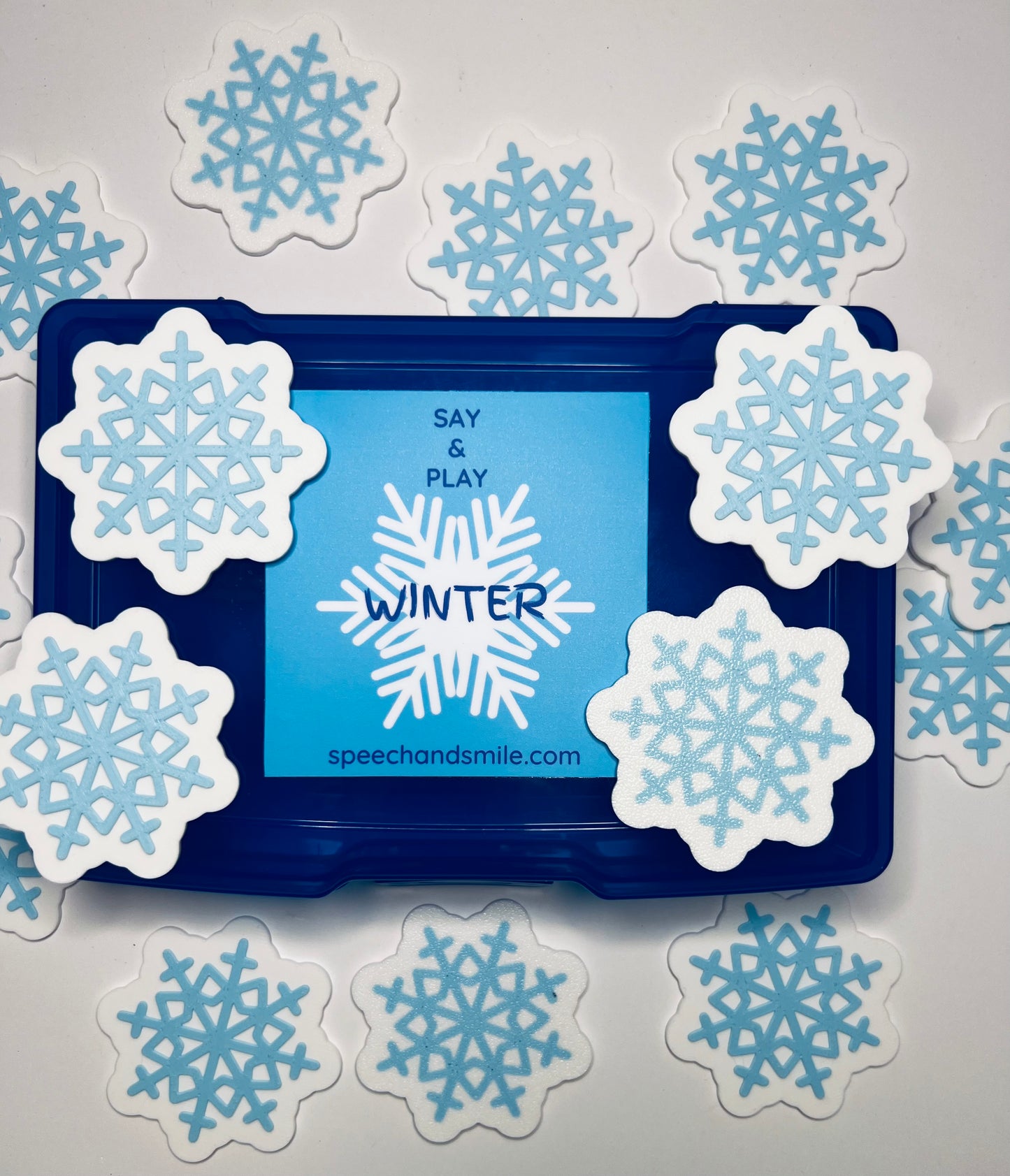 Winter Mini Objects Language Task Box Speech Therapy Minis Winter Theme Trinkets Say and Play miniature objects Montessori Minis