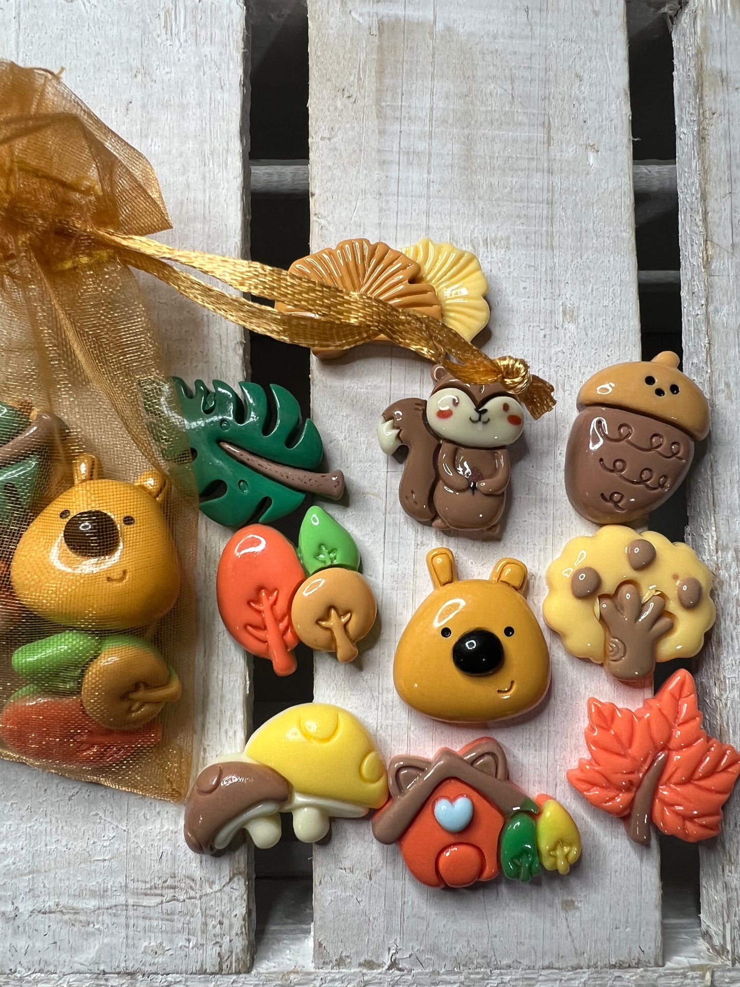 Woodland Mini Objects Forest Set OF 10 Fall Theme Minis for Speech Therapy Themed Mini Objects In the Woods Trinkets Doodads for Sensory Bin