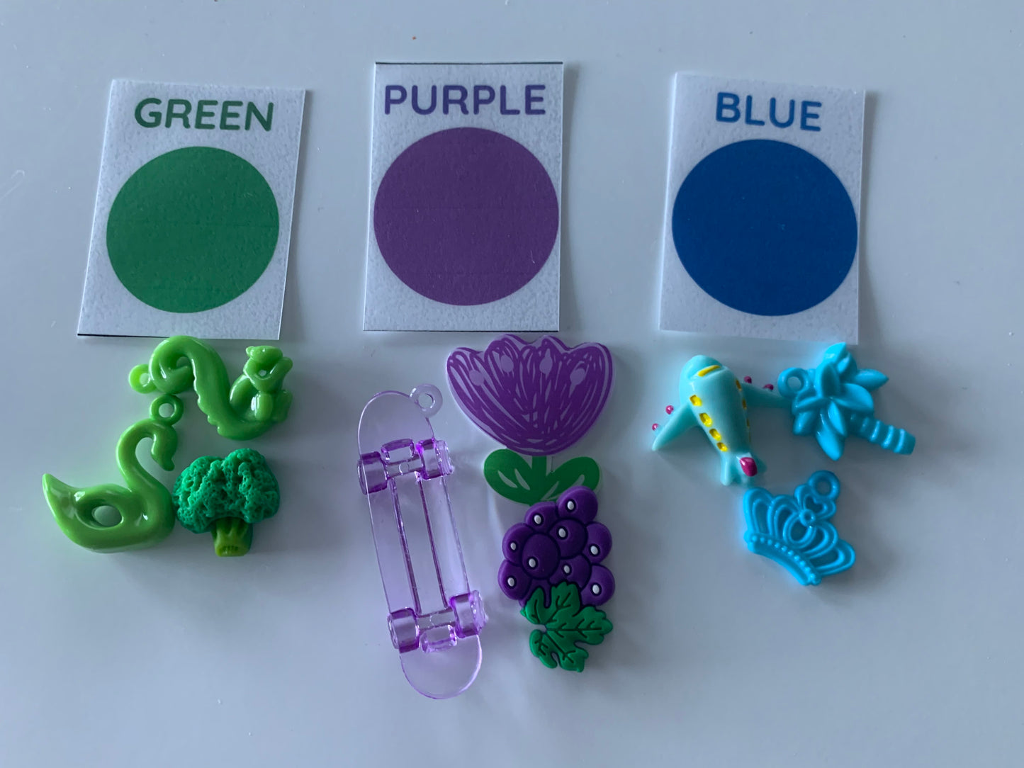 Color Sort Task Box Preschool Color Matching Trinkets for Sorting  Busy Box Speech Therapy Mini Objects I Spy Trinkets