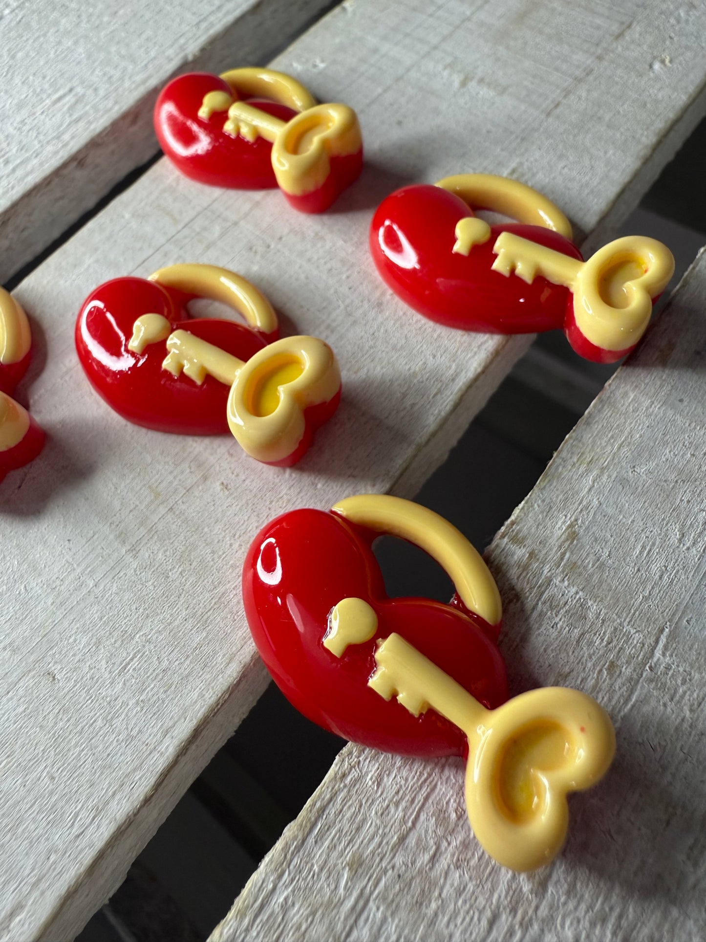 Valentine Minis Key to my Heart Trinket Miniature Red Heart Mini Objects for Speech Therapy Trinkets  Doodads Pocket Hug Heart