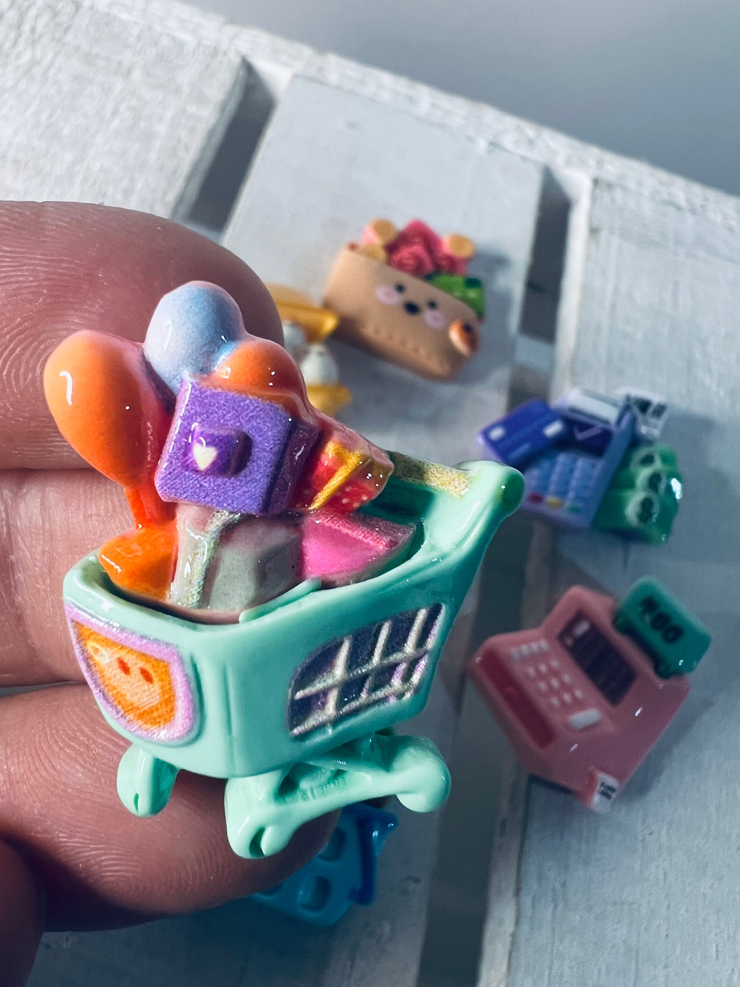 Grocery mini objects Supermarket Minis Food Trinkets - Dollhouse Miniatures - Say and Play mini objects speech therapy