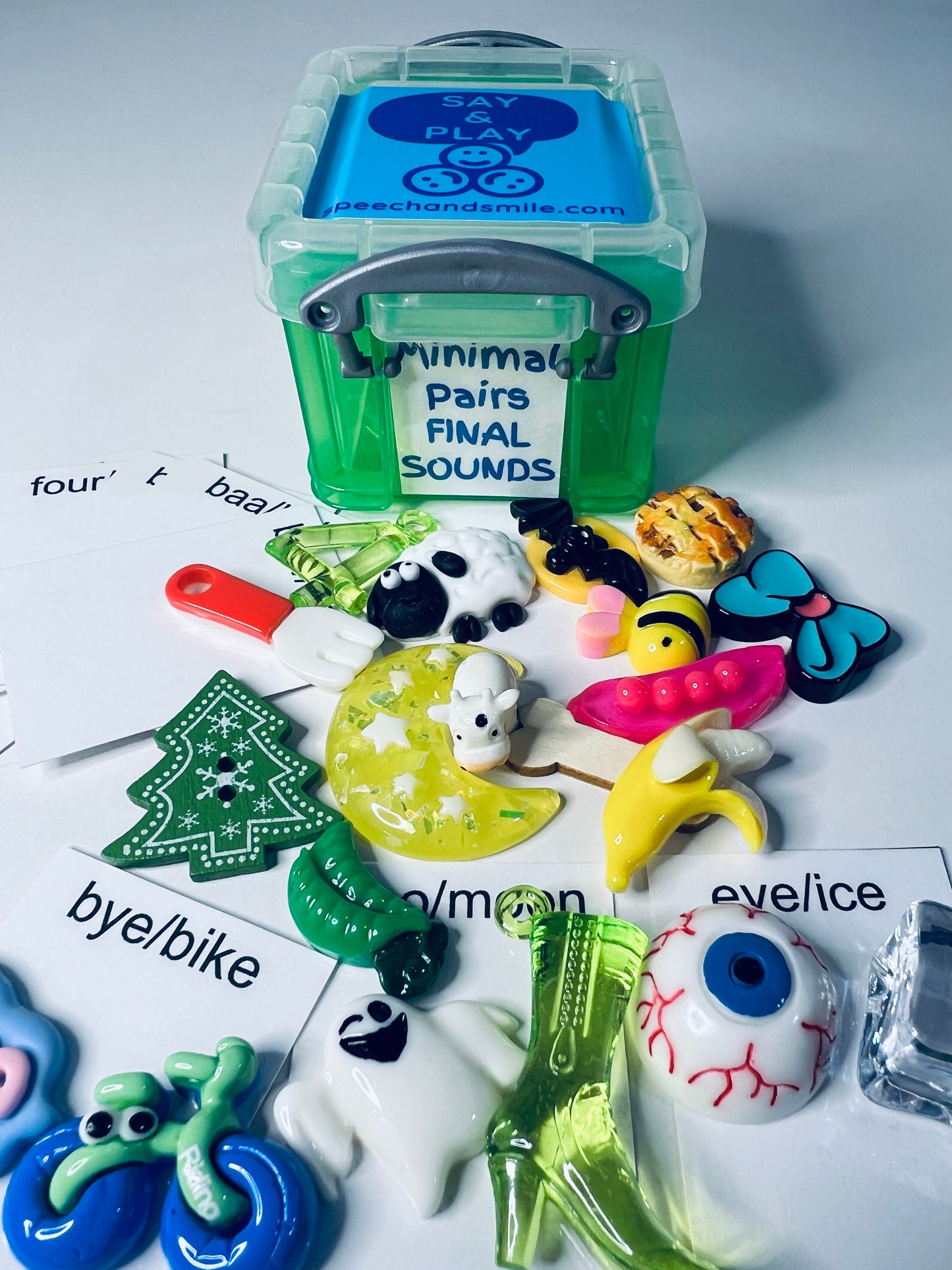 Say and Play Final Consonant Deletion Mini Objects Kit Minimal Pairs Phonological No Final Sound to Word with the Final Sound CV to CVC