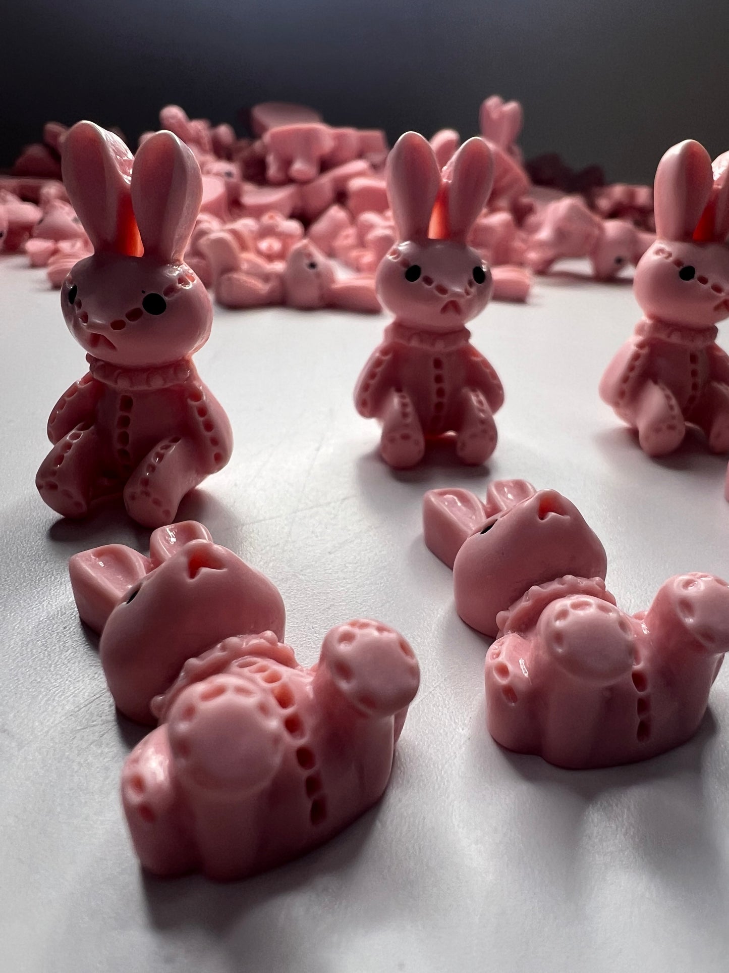 Miniatura Conejito de Pascua Baratija Terapia del Habla Mini Objetos Casa de Muñecas Conejito Peluche