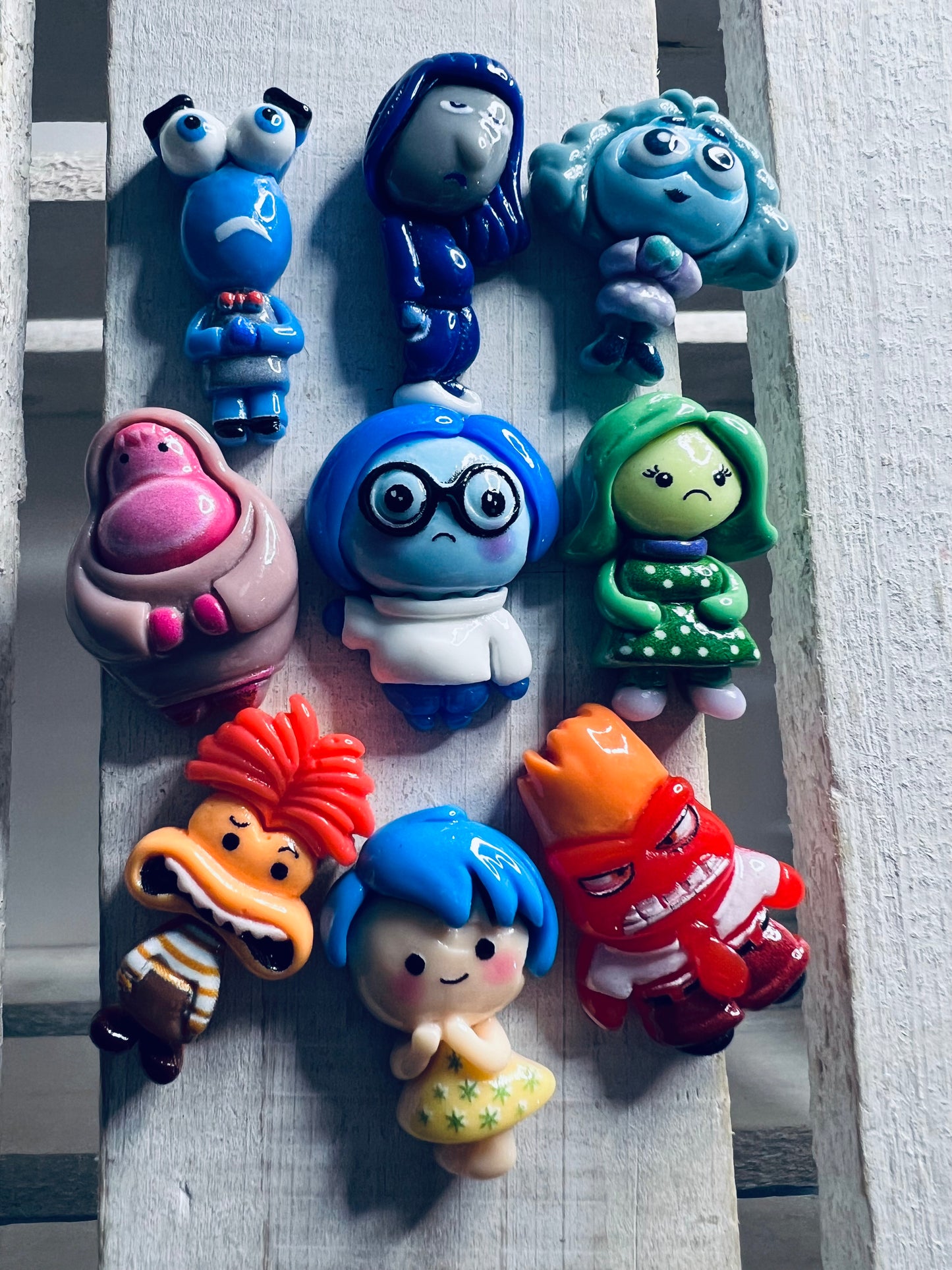 Miniature INSIDE OUT Trinkets Mini Movie Characters Inside Out ALL 9 included Speech Therapy  Mini Objects Emotion Minis to Show Emotion