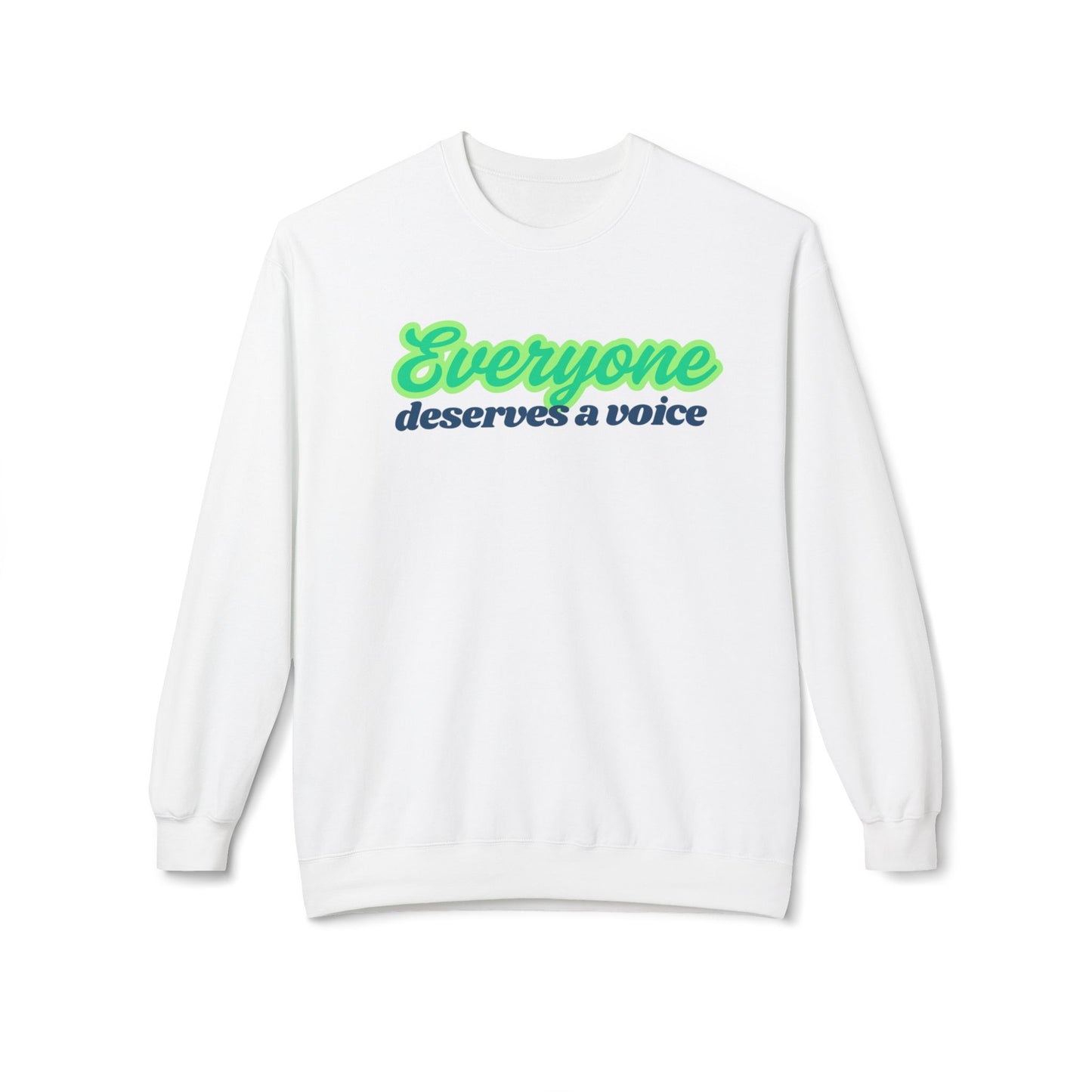 Speech Therapy Sweatshirt, SLP Gift, Crewneck Pullover, Everyone Deserves a Voice, Therapy Shirt