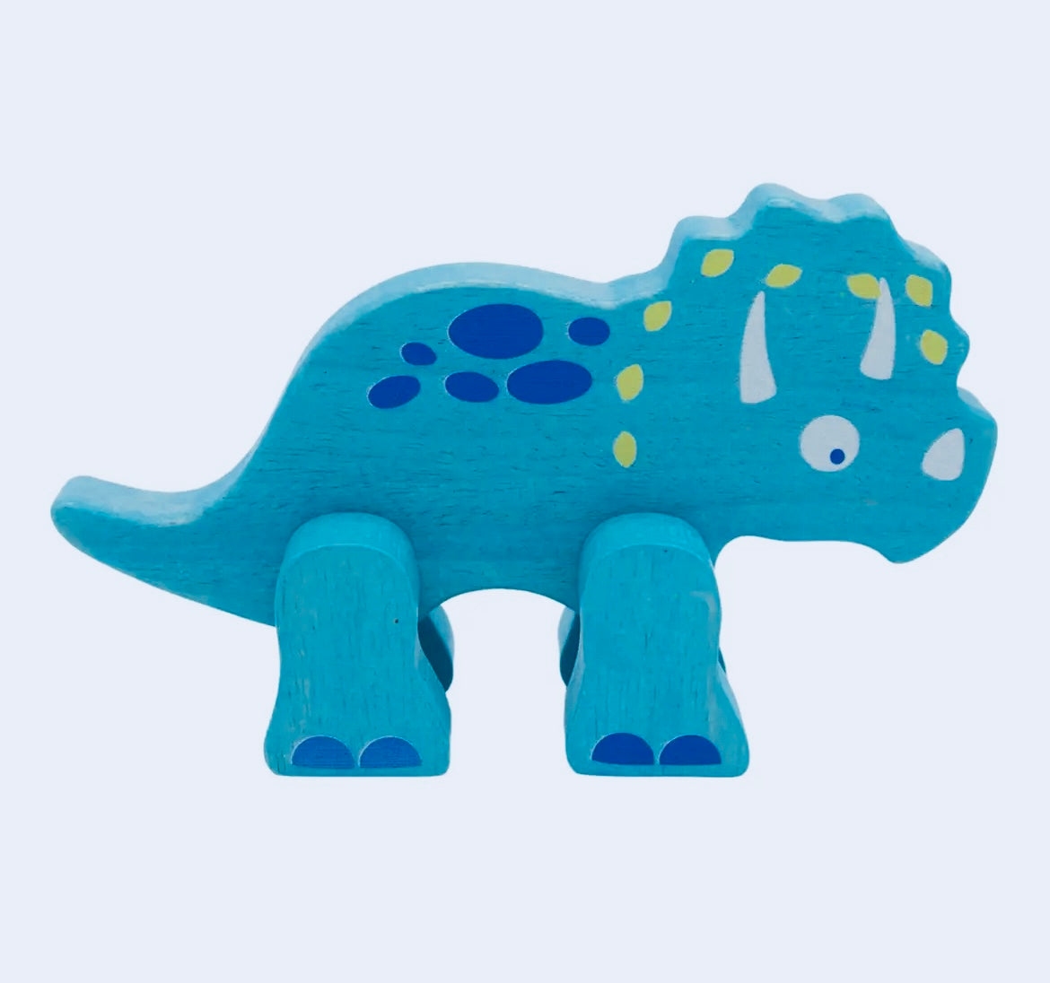 Wood Dinosaur Movable Toy Dino Quiet Fidget ADHD autism fidget Tool Blue Wood Dinosaur