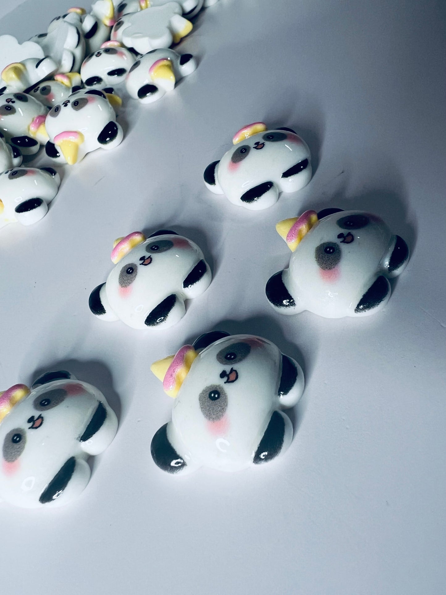 Miniatura PANDA Baratija Fiesta Panda Mini Objetos Terapia del Habla Resina Panda Cabochon Montessori Miniaturas