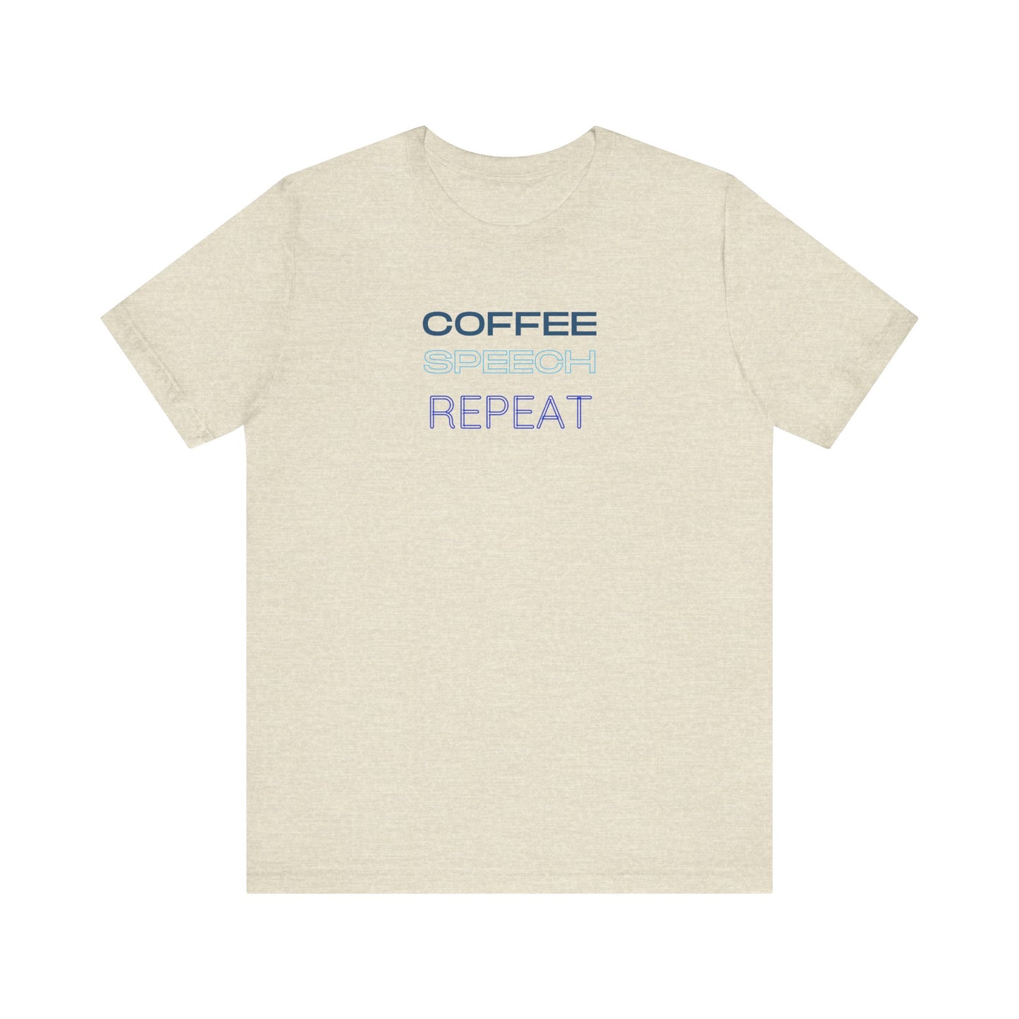 Speech Therapy T-Shirt - SLP Gift - Coffee Speech Repeat