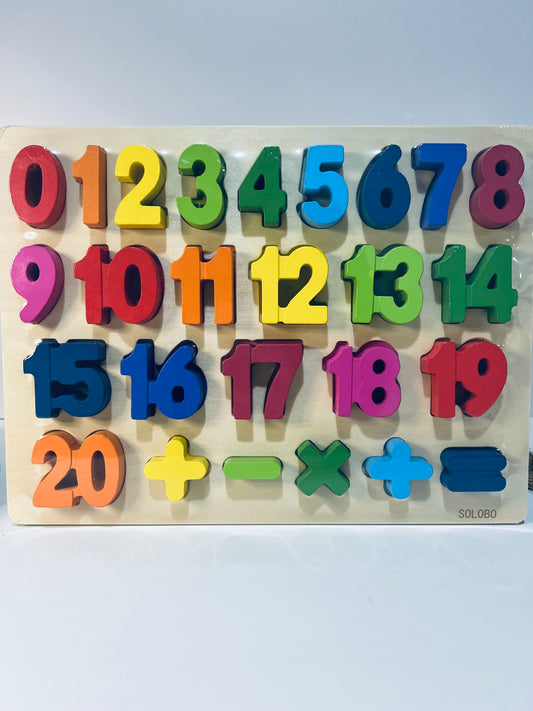 Number Puzzle 0 - 20 with Tracing Lines - Miniature Numbers to use with Mini Objects