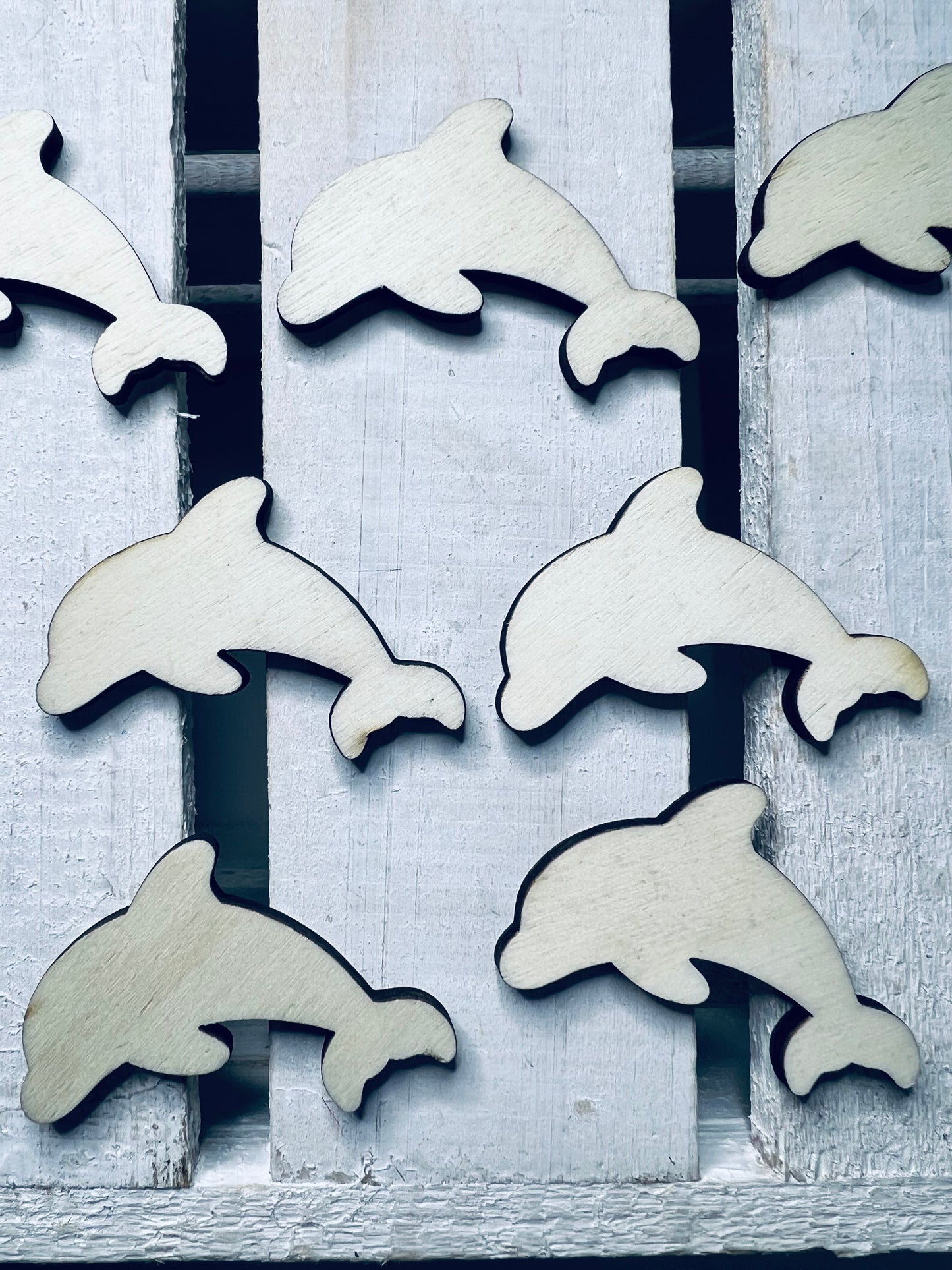 Wood Cut DOLPHIN Object Ocean Trinkets Speech Therapy Mini Objects Doodads Speech Sound Objects Wood Cut Outs