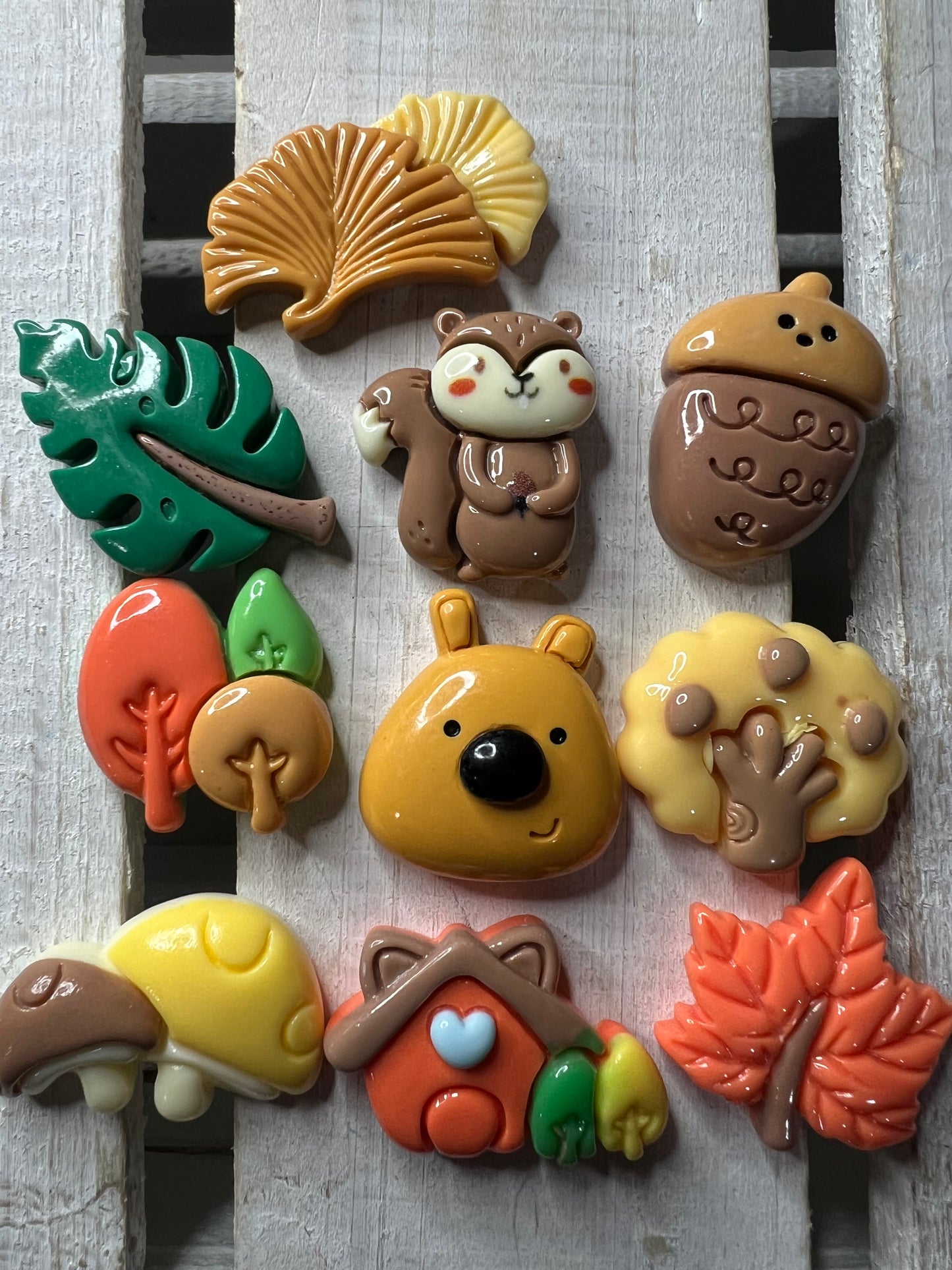 Woodland Mini Objects Forest Set OF 10 Fall Theme Minis for Speech Therapy Themed Mini Objects In the Woods Trinkets Doodads for Sensory Bin