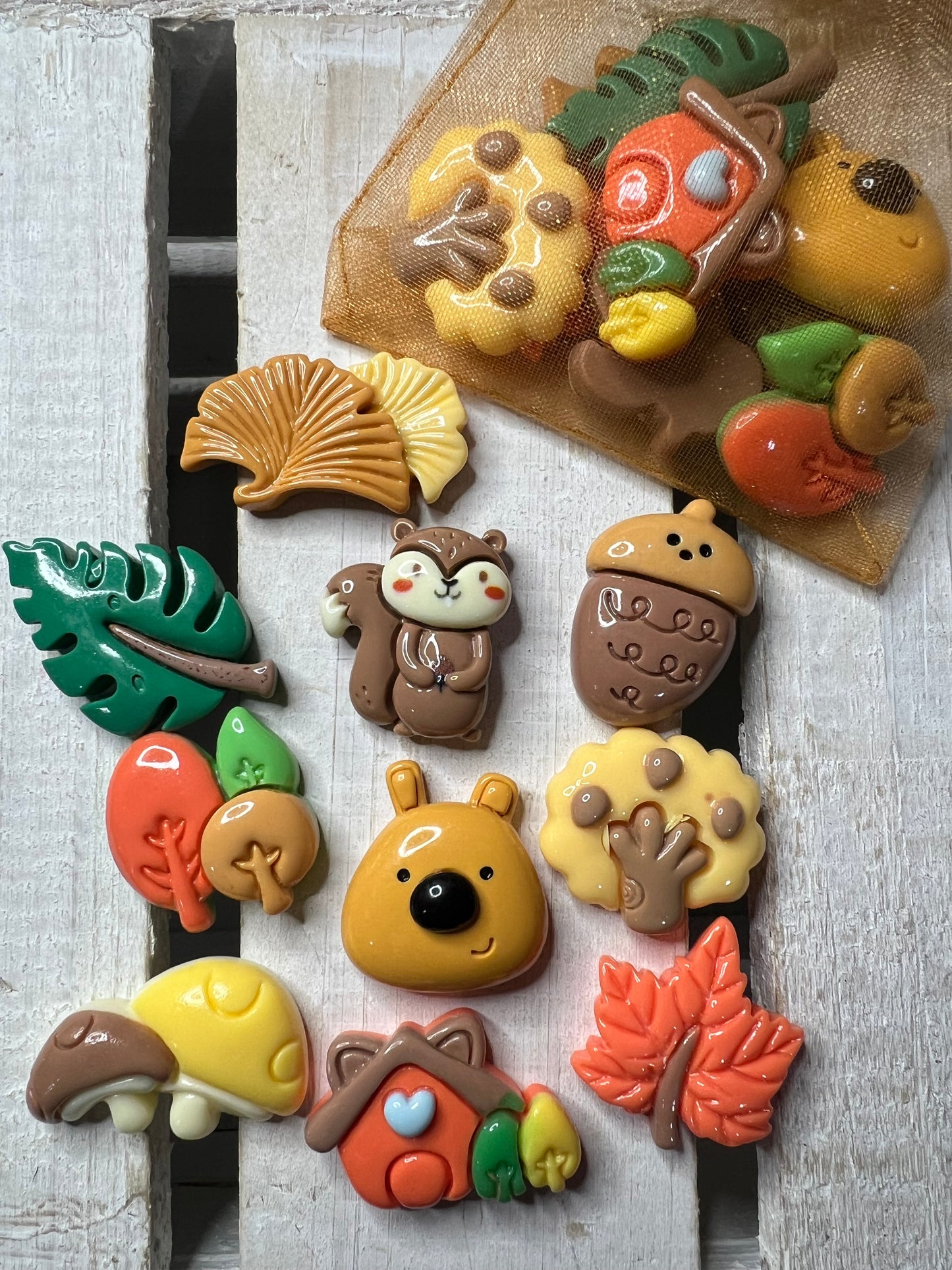 Woodland Mini Objects Forest Set OF 10 Fall Theme Minis for Speech Therapy Themed Mini Objects In the Woods Trinkets Doodads for Sensory Bin