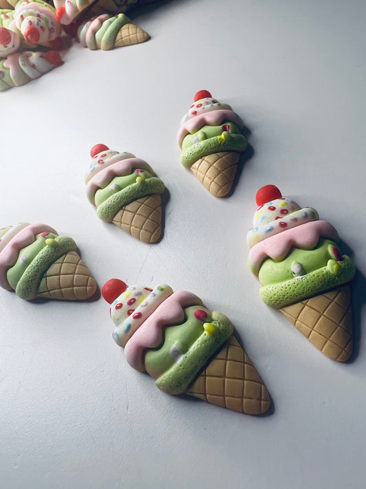 Baratijas de cono de HELADO en miniatura Helado Mini objetos Terapia del habla Adornos Alimentos Baratijas temáticas