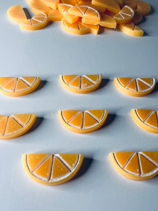 Rebanada de naranja en miniatura Baratijas Fruta Mini objetos Habla Montessori Objetos de lenguaje Casa de muñecas Comida en miniatura Imitación Rebanada de naranja