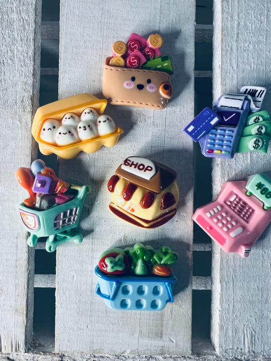 Grocery mini objects Supermarket Minis Food Trinkets - Dollhouse Miniatures - Say and Play mini objects speech therapy