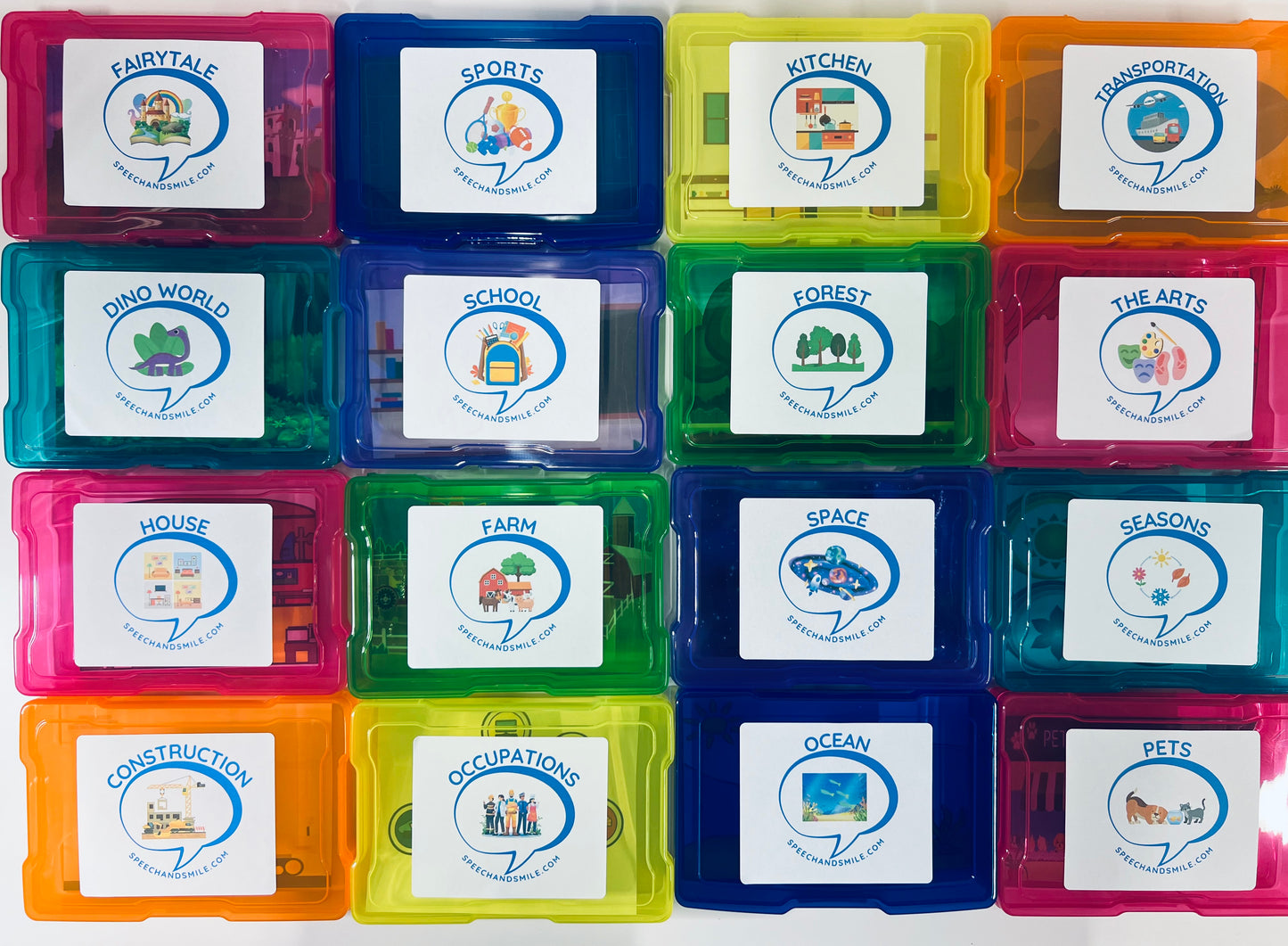 16 Kits de Objetos TEMÁTICOS-Kits de Terapia Temática Logopedia Minis Speech Minis Juego Temático-Objetos del Lenguaje-Objetos para Baratijas Temáticas