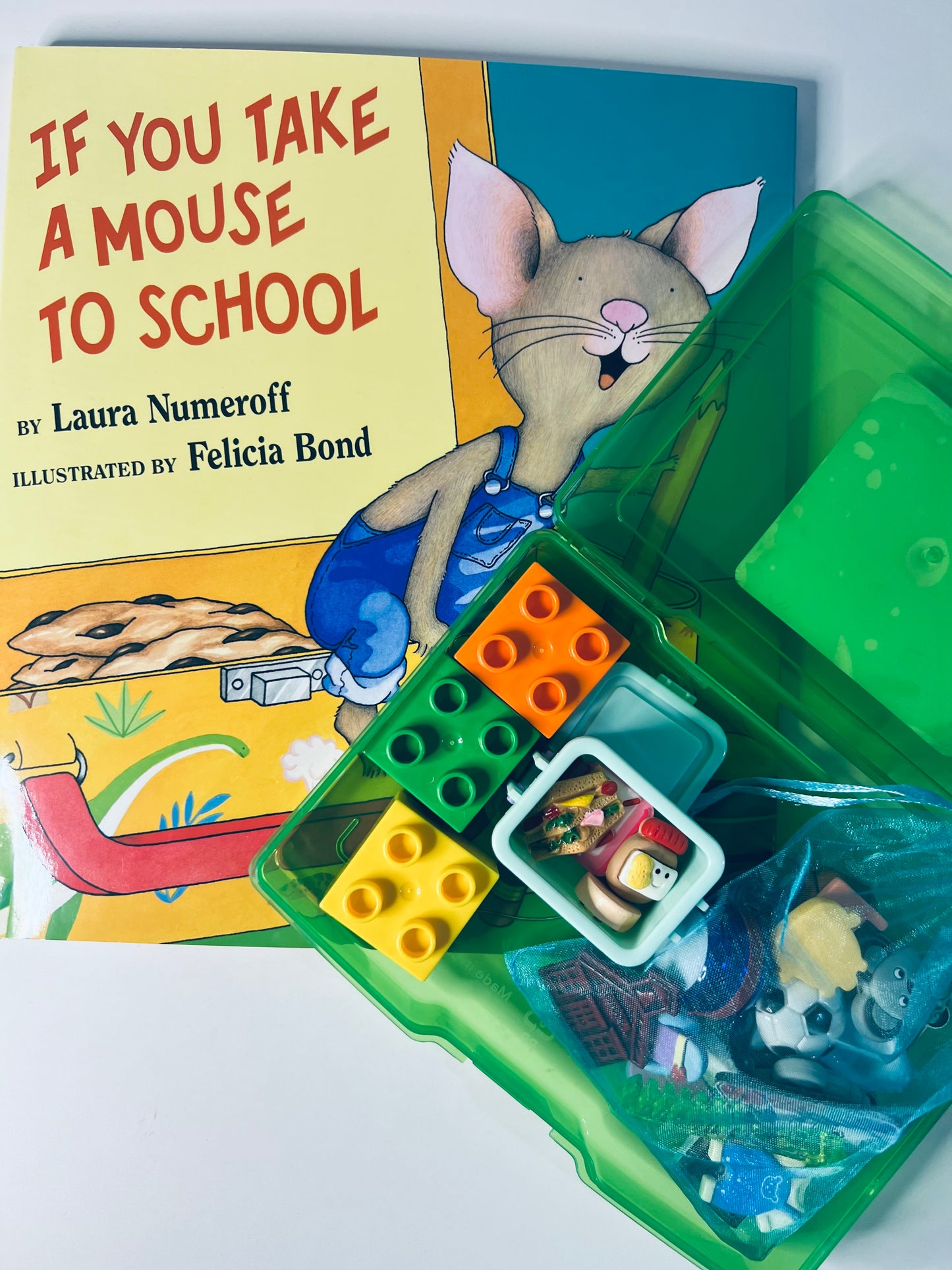 Say and Play Story Kit If You Take a Mouse to School Mini Objects Back to School Activity Speech Therapy Themed Therapy Trinkets