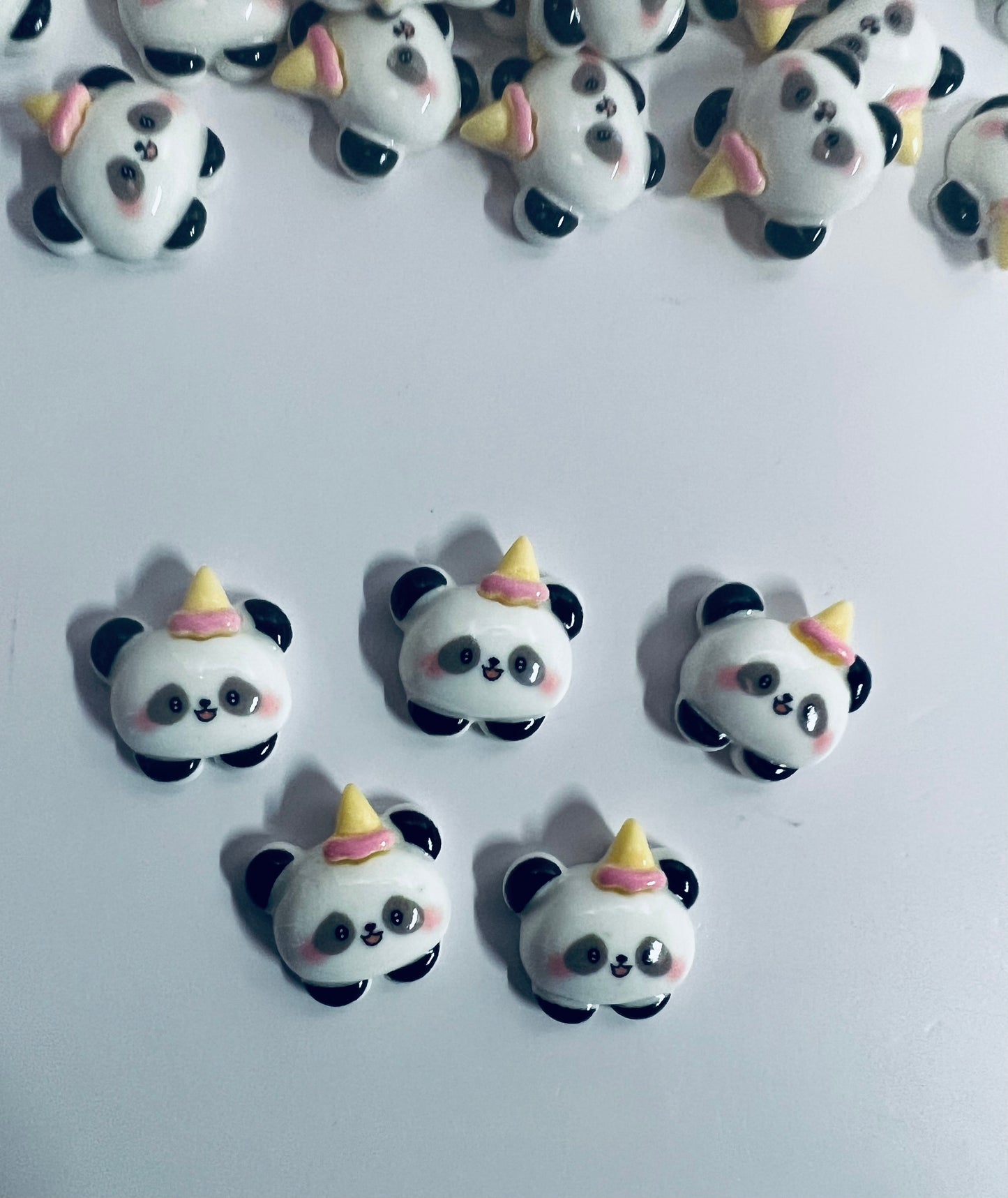 Miniatura PANDA Baratija Fiesta Panda Mini Objetos Terapia del Habla Resina Panda Cabochon Montessori Miniaturas