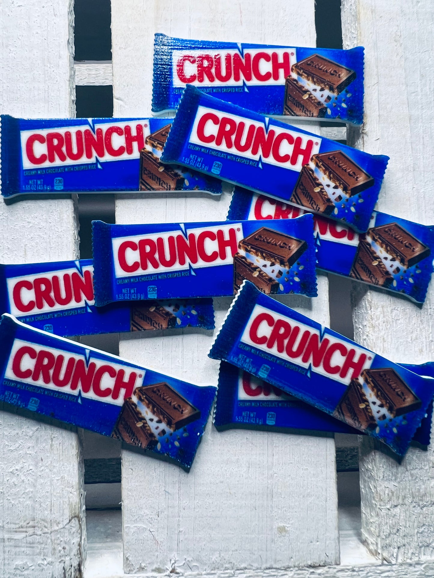 Miniature Nestle Crunch Bar Trinket Faux Chocolate 2D Acrylic Objects for Speech Therapy Doodads Dollhouse Miniature Candy Bar