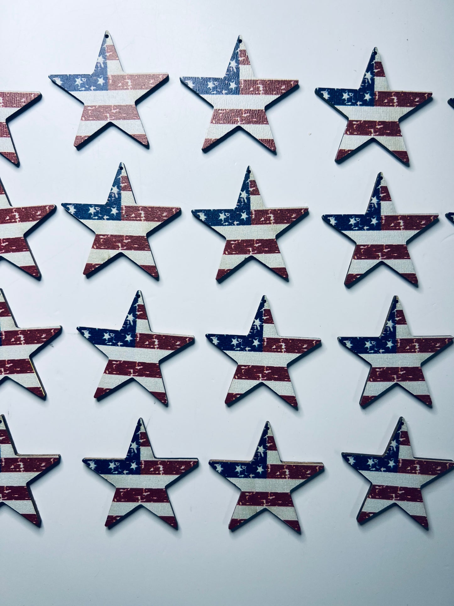 American Flag STAR Objects for Fourth of July Wood Cut Stars