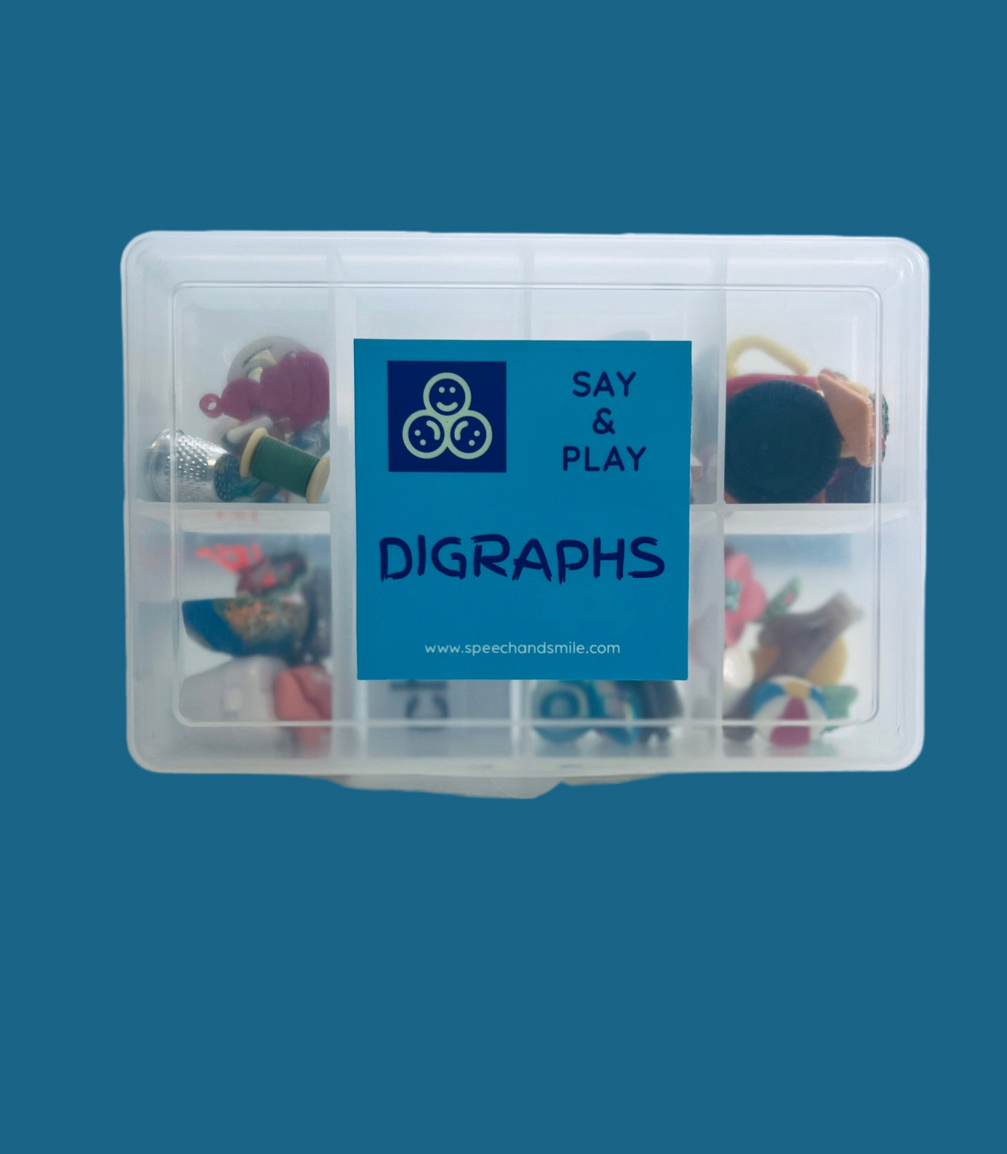 Objets sonores Digraph-Mini objets d’orthophonie-Trinlets pour l’orthophonie-Digraphs Bibelots sonores-Doodads-Tout dans l’organisateur