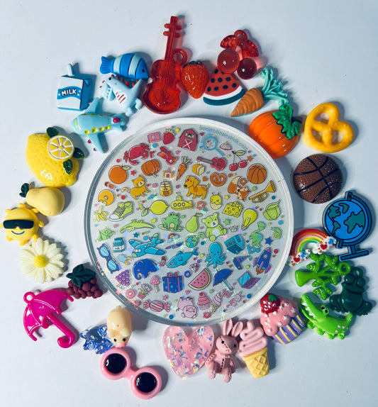 I Spy Circle with I Spy Trinkets Mini Objects Speech therapy i spy objects dooodads I Spy Kit Say and Play