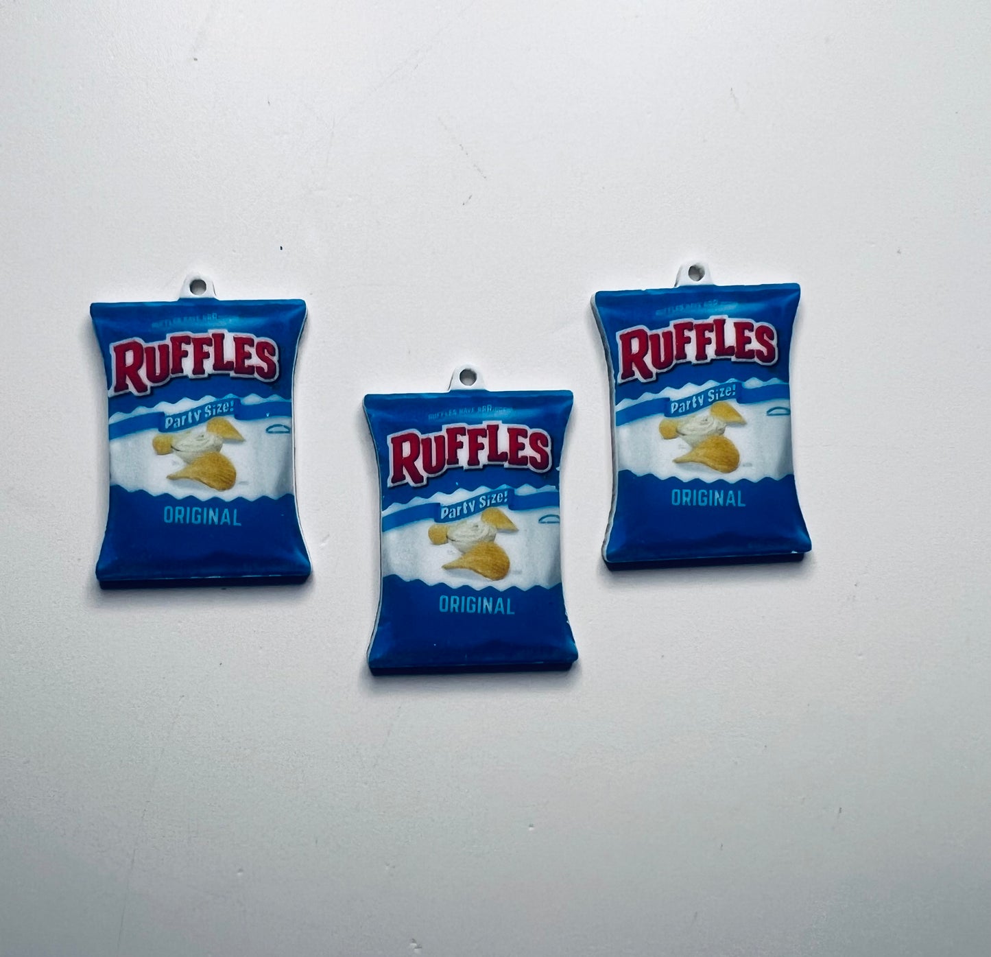 Mini Bag of Ruffles Chips Charm  Trinket Food Theme Trinkets Mini Objects for Speech Therapy Blend R Sounds Miniature Ruffles Bag