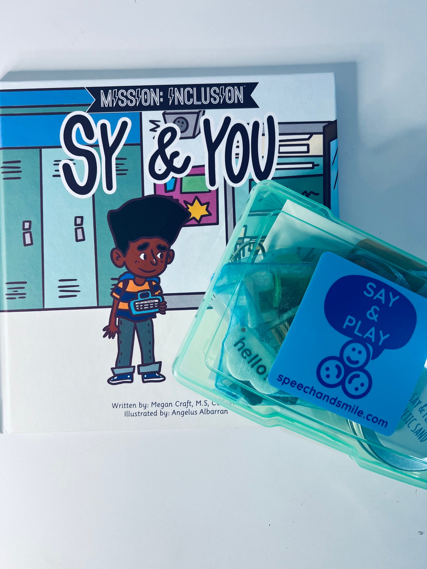 Say and Play Story Kit for Sy and You Mini Objects Speech Therapy AAC Books for Kids Inclusive Book