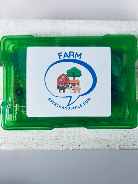 Mini objets du thème FARM- Boîte de tâches-Bibelots FARM-Mini objets d’orthophonie-Boîte de tâches de thérapie sur le thème de la FERME