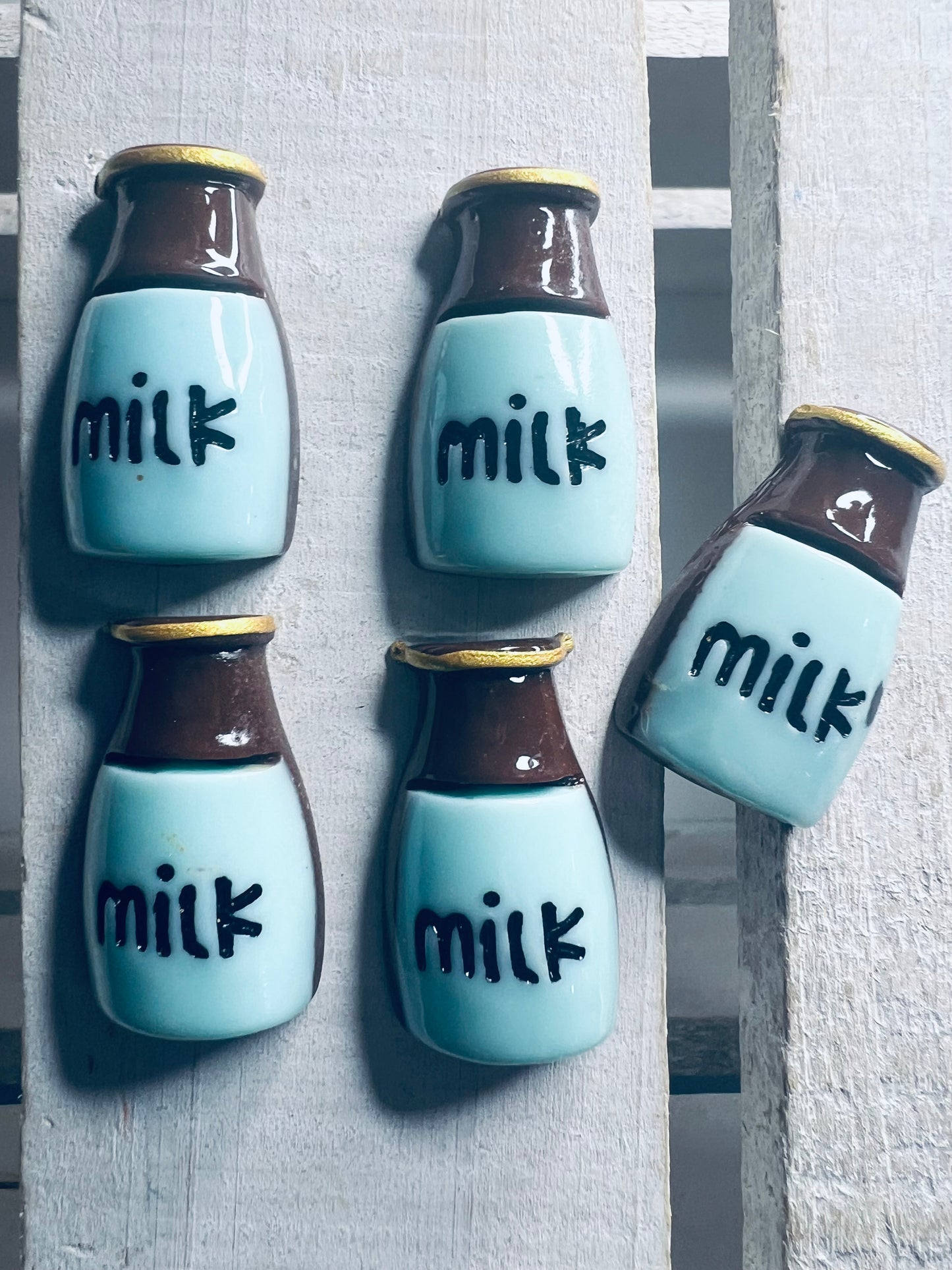 Miniature Chocolate Milk Bottle Trinket Speech Therapy Mini Objects for Montessori Sound Box Say and Play Minis