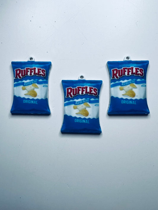 Mini Bag of Ruffles Chips Charm  Trinket Food Theme Trinkets Mini Objects for Speech Therapy Blend R Sounds Miniature Ruffles Bag