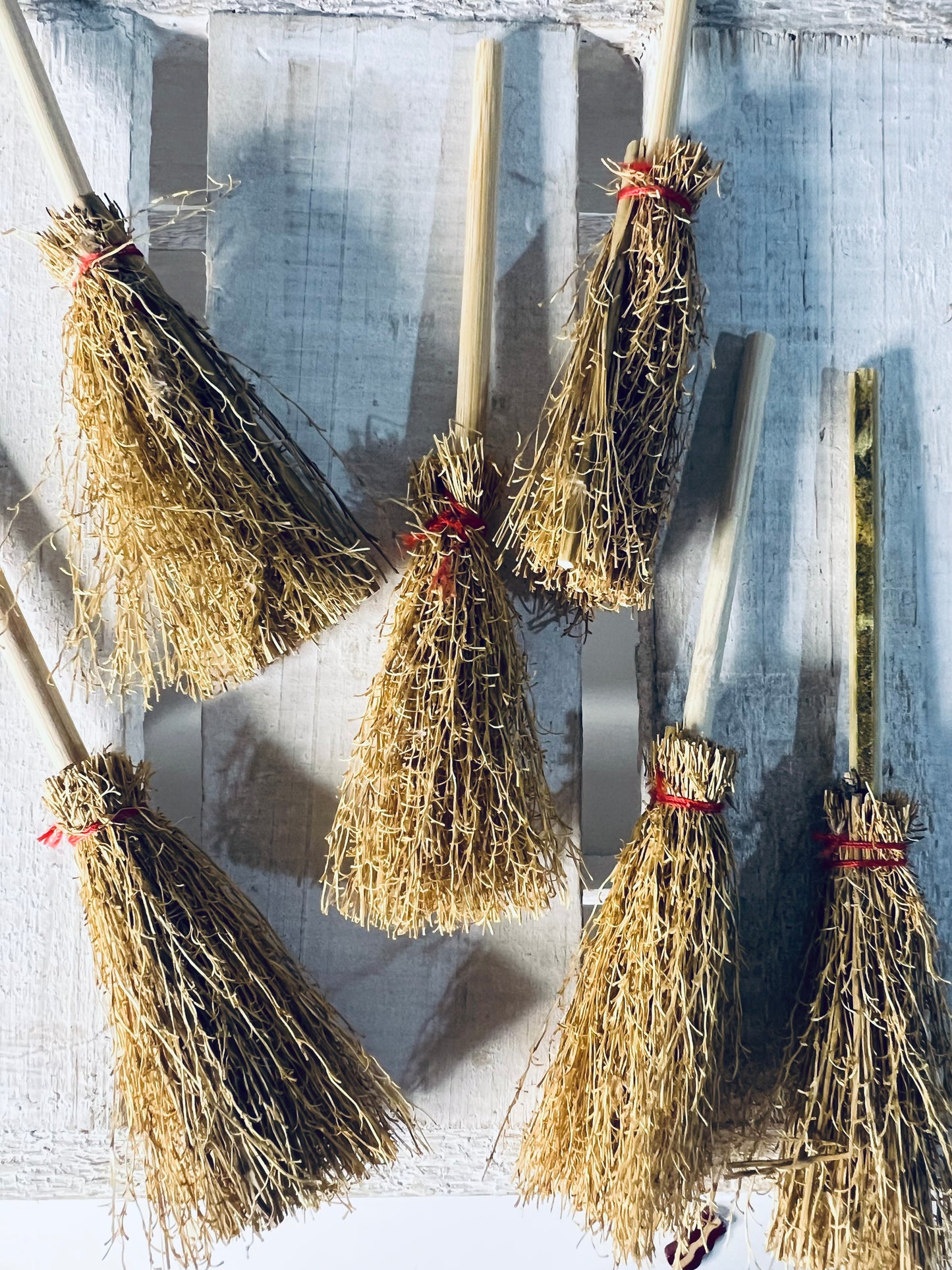 Miniature straw broom  fall dollhouse mini cinnamon broom  Fall Objects Speech Therapy Trinkets  Doodads craft brooms