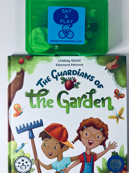 Kit d'histoire pour les gardiens du jardin Livre d'orthophonie Mini objets Thème jardin de printemps Objets miniatures