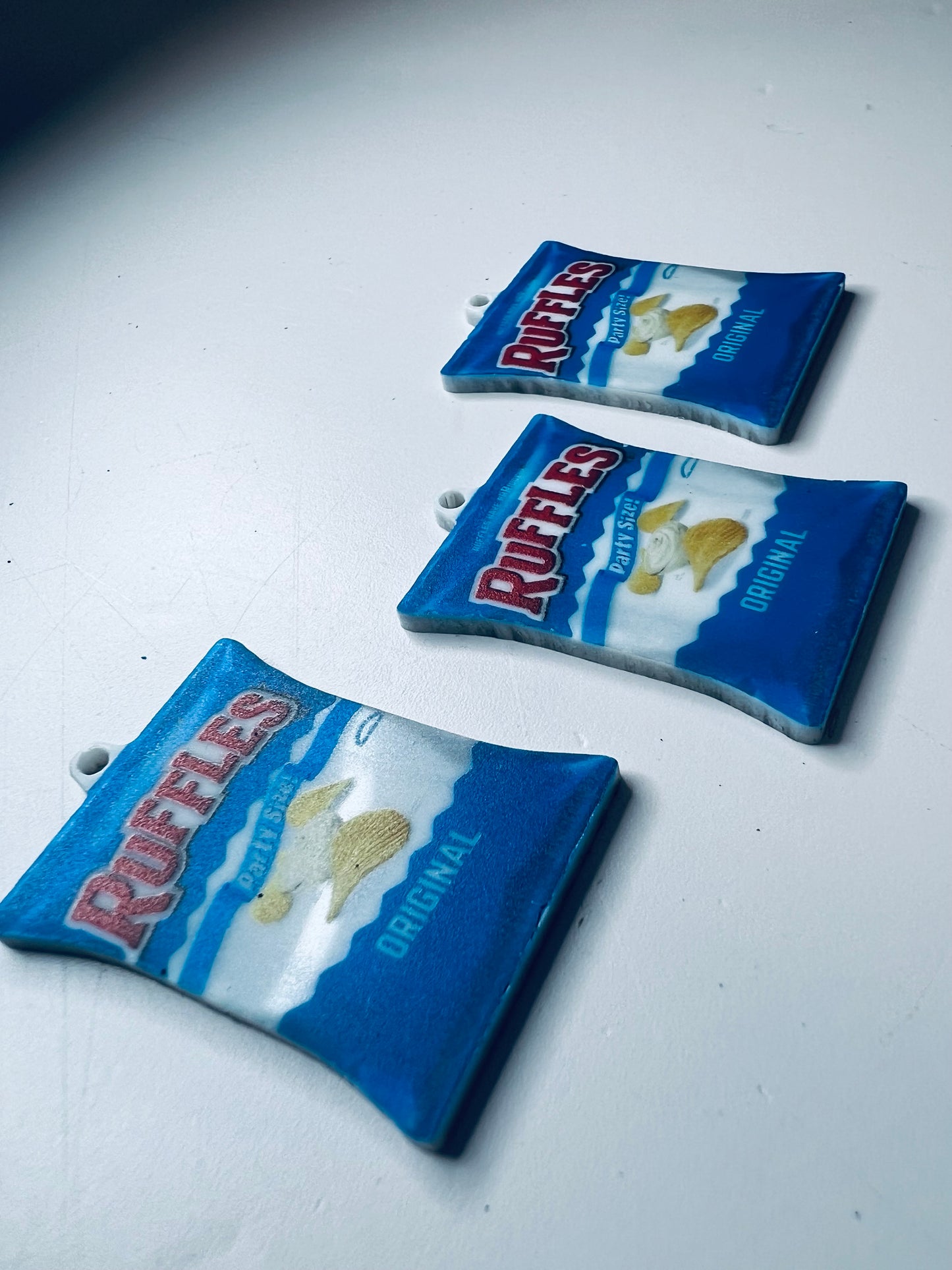 Mini Bag of Ruffles Chips Charm  Trinket Food Theme Trinkets Mini Objects for Speech Therapy Blend R Sounds Miniature Ruffles Bag