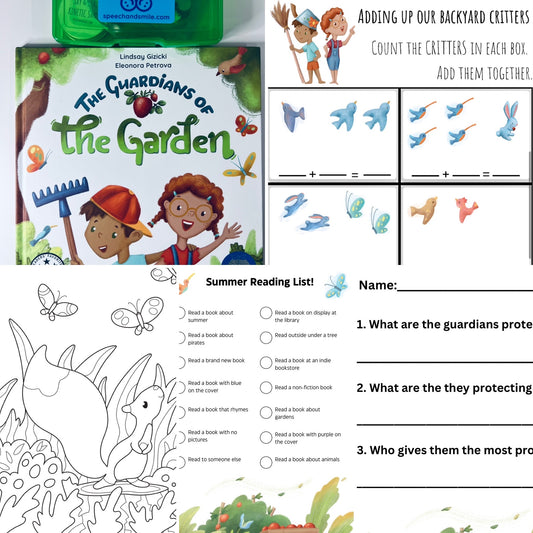 FREE Book Companion Downloads for The Guardians of the Garden Book and Story Kit Objects Speech Therapy Activity