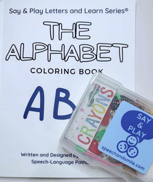 Alphabet Coloring Book with Mini Objects Book Learn the Alphabet Trinkets Beginning Sounds Book use with Mini Objects Speech Therapy