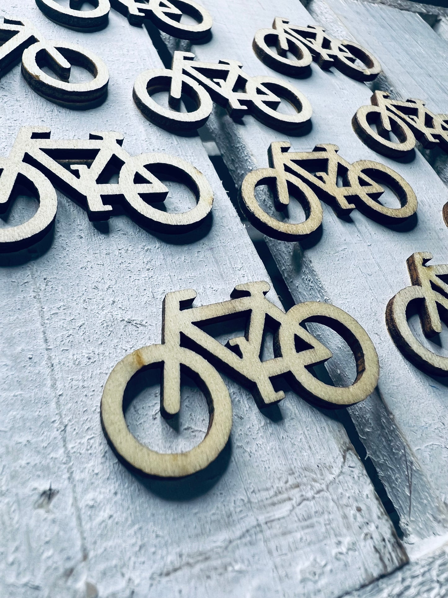 Wood Cut Bike Montessori Alphabet Objects Miniature Bike Trinket Bicycle Object Unfinished Wood Bike Wood Craft Cut Out