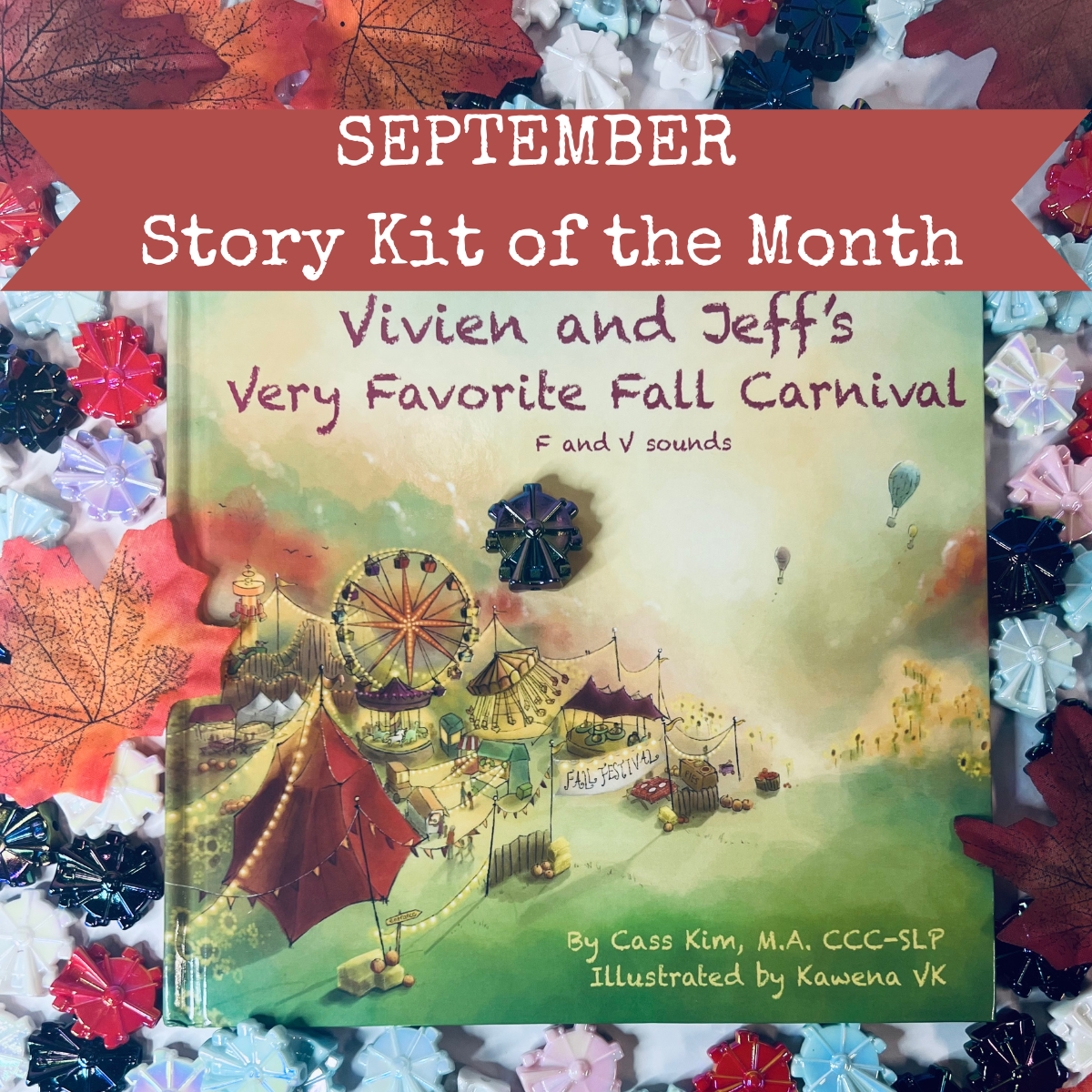 Story Crate of Month SEPTEMBER Fall Carnival F and V Sounds Story Kit with Objects and more - Preorder