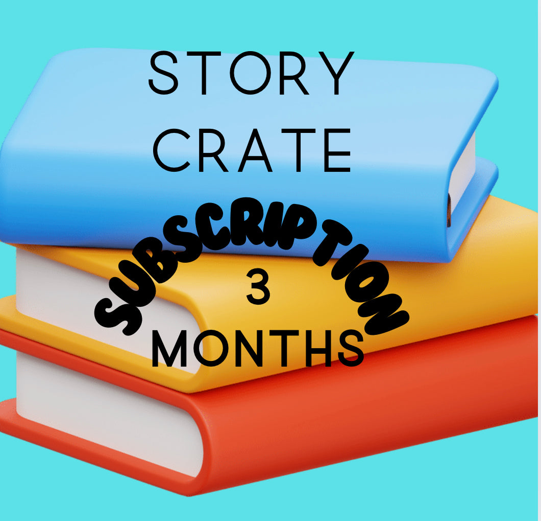 Story Crate Subscription 3 Months Book with Story Kit, Sensory Play, and More Book of the Month Speech Therapy Mini Objects Theme Play