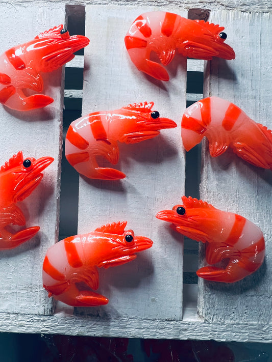 Miniature Shrimp Trinkets Mini Objects Speech Therapy Resin Shrimp Digraph Objects Trinkets Doodads