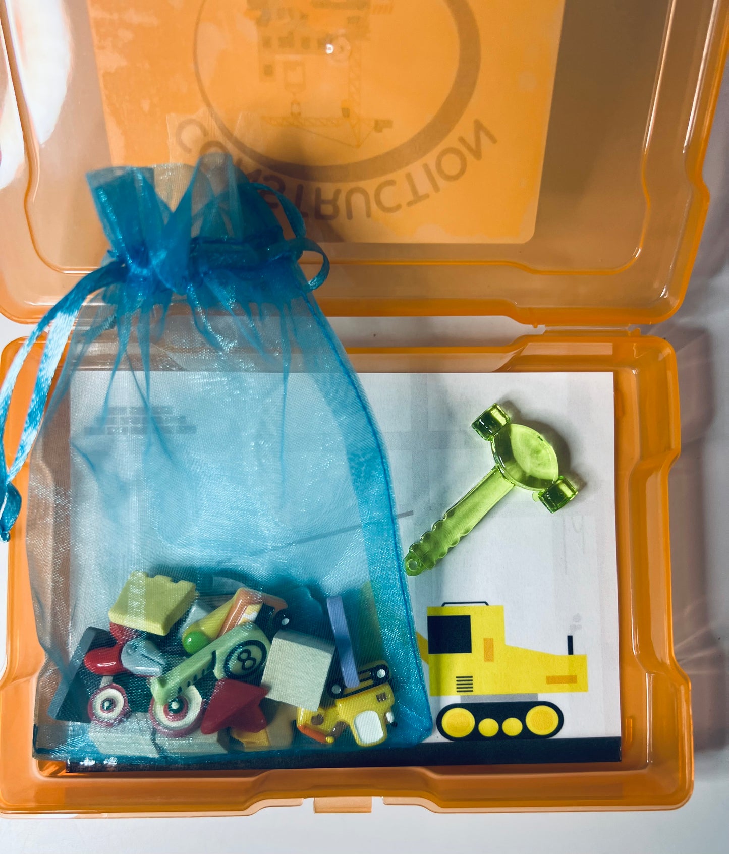 CONSTRUCTION Theme Trinkets Doodads-Construction Mini Objects for Learning & Play-Busy Box-Speech Therapy Mini Objects-Themed Therapy