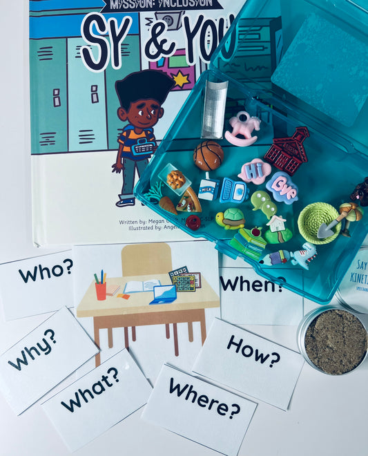 Say and Play Story Kit for Sy and You Mini Objects Speech Therapy AAC Books for Kids Inclusive Book