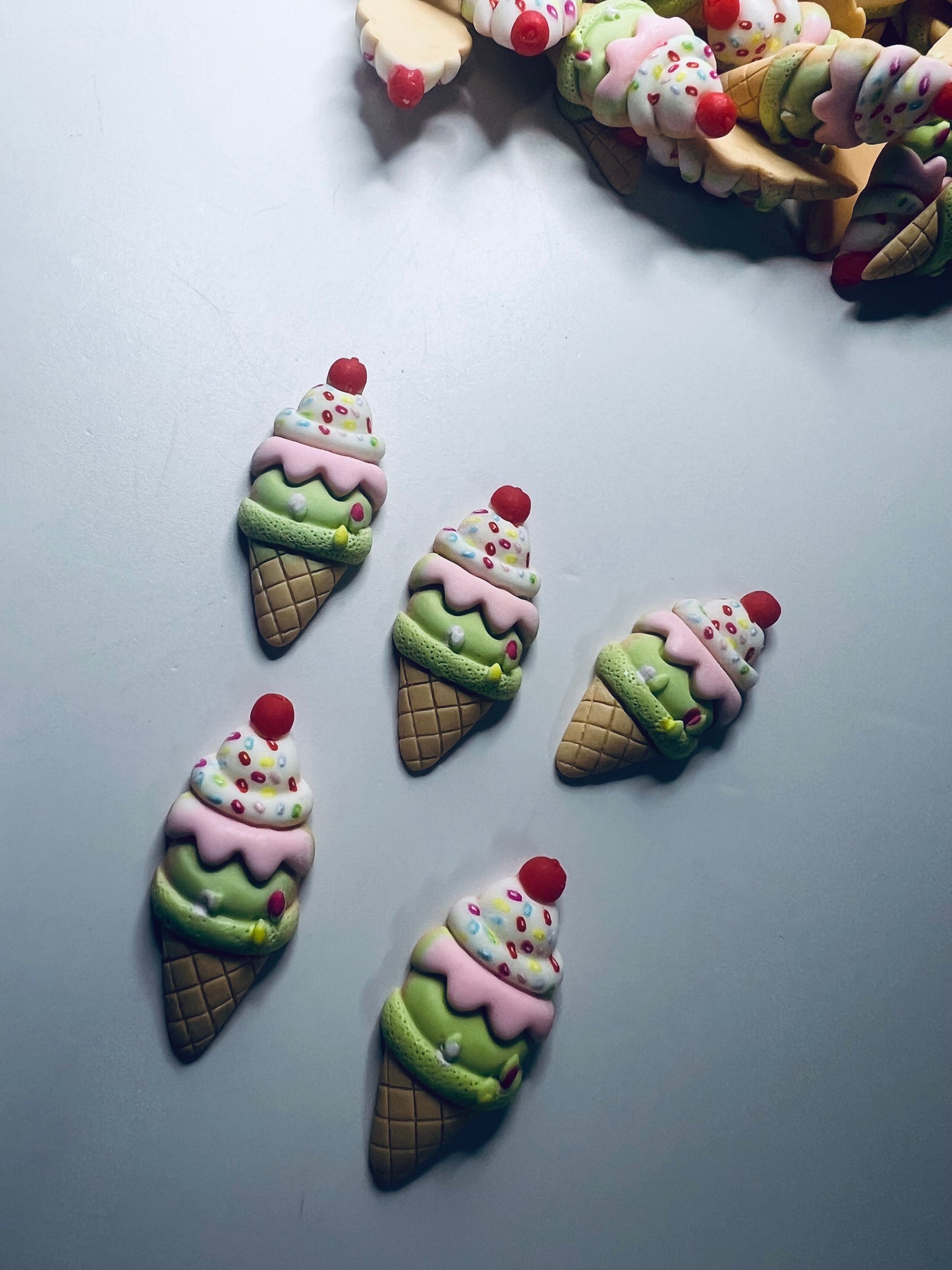 Miniature ICE CREAM Cone Trinkets Ice Cream Mini Objects Speech Therapy Doodads  Foods Theme Trinkets