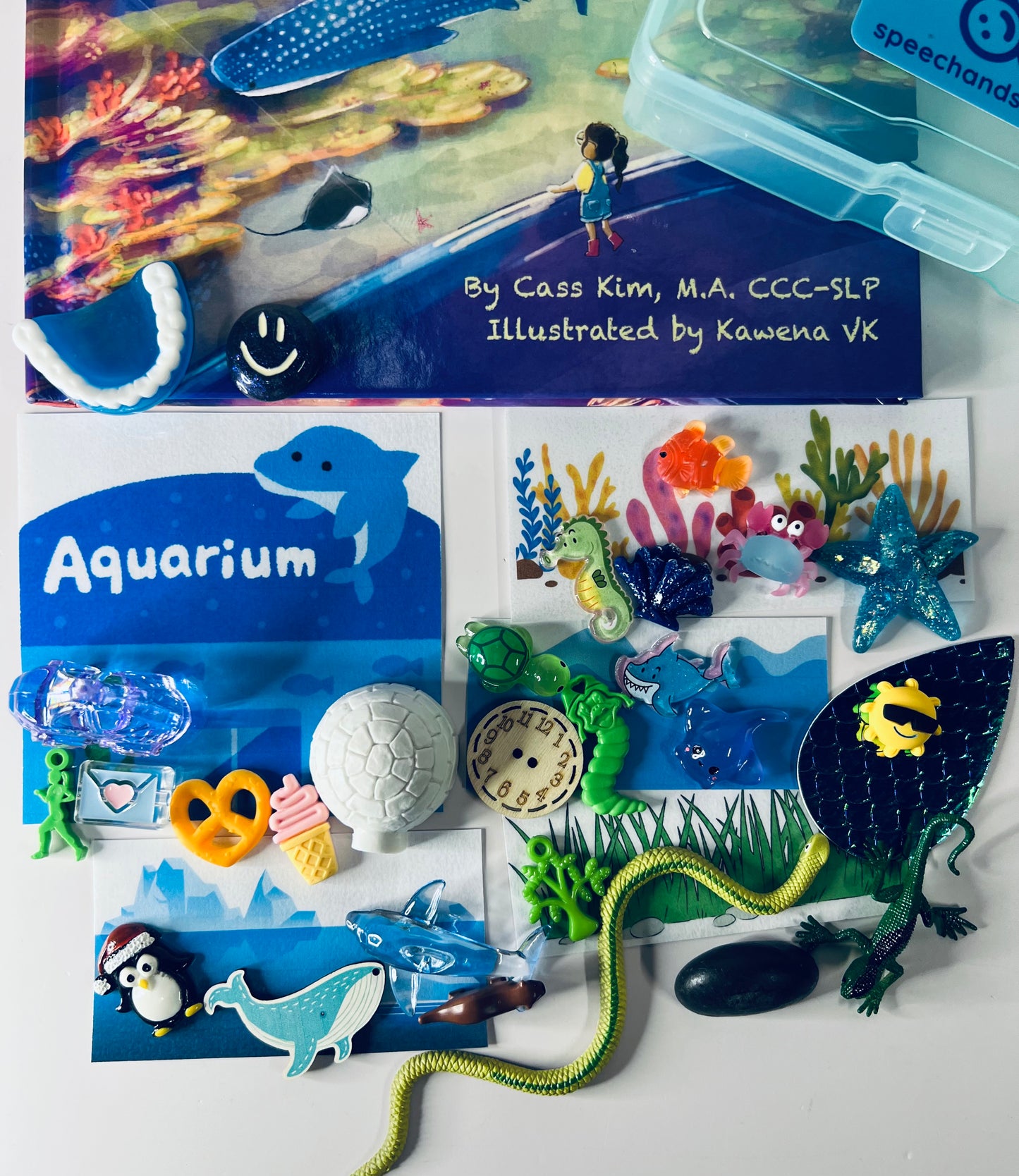 Kit de cuentos para el espectacular acuario de Stephanie Libro de visitas para S-Blends Mini objetos para logopedia