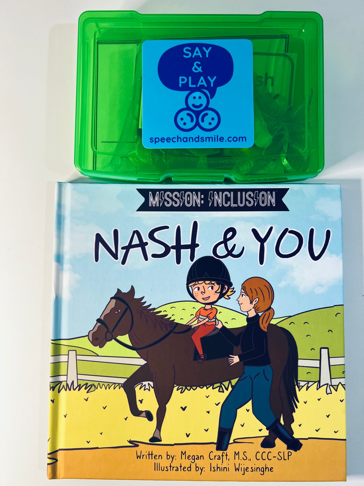 Say and Play Story Kit for Nash and You Mini Objects Speech Therapy Inclusive Books Mission Inclusion Book about Disability Inclusion