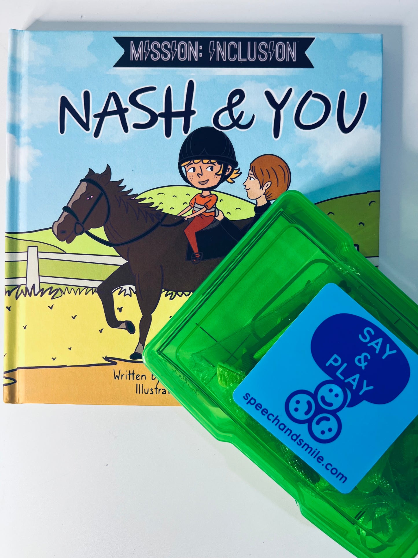 Say and Play Story Kit for Nash and You Mini Objects Speech Therapy Inclusive Books Mission Inclusion Book about Disability Inclusion